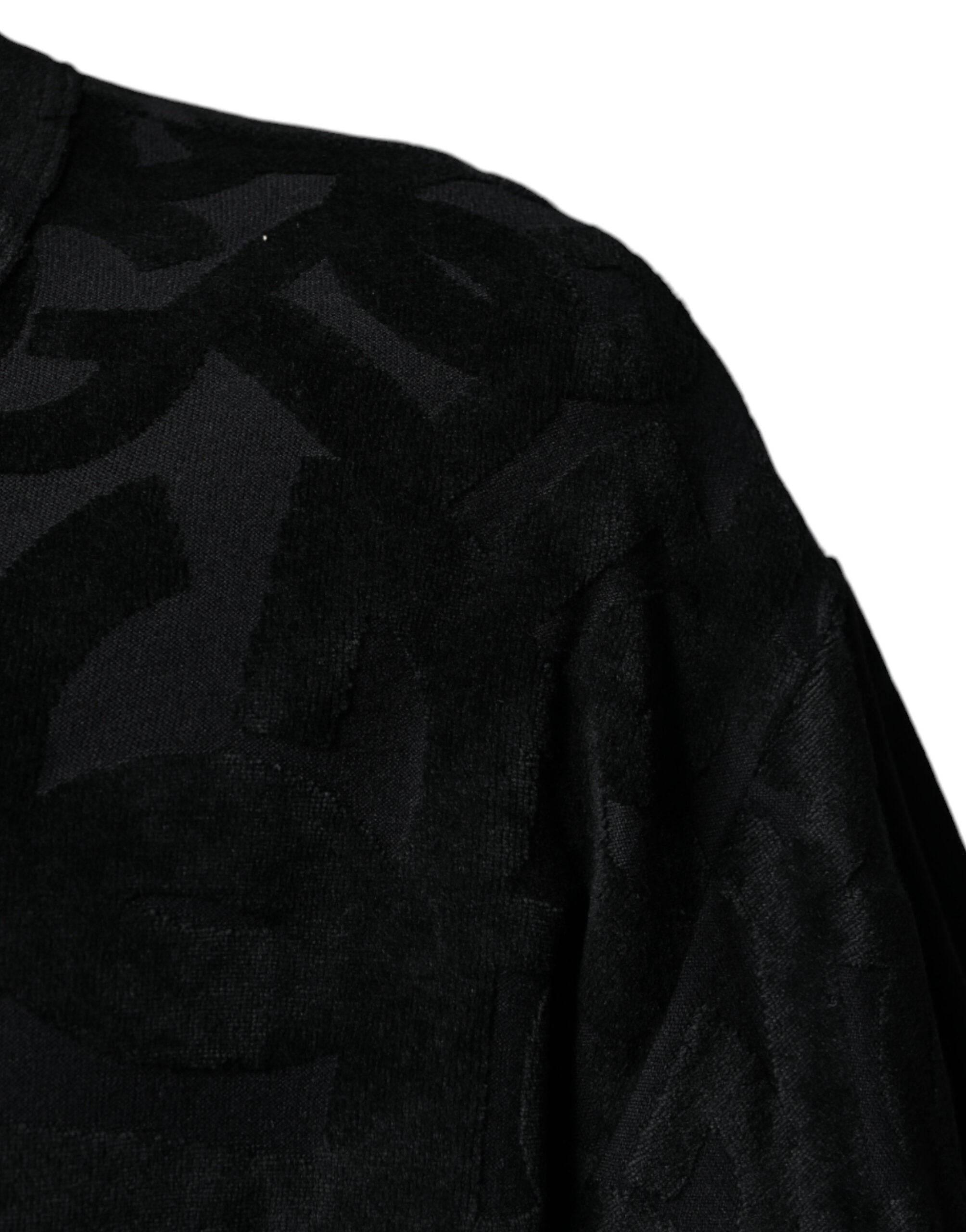 Dolce & Gabbana Black DG Mania Logo Print T-shirt - Hilstor