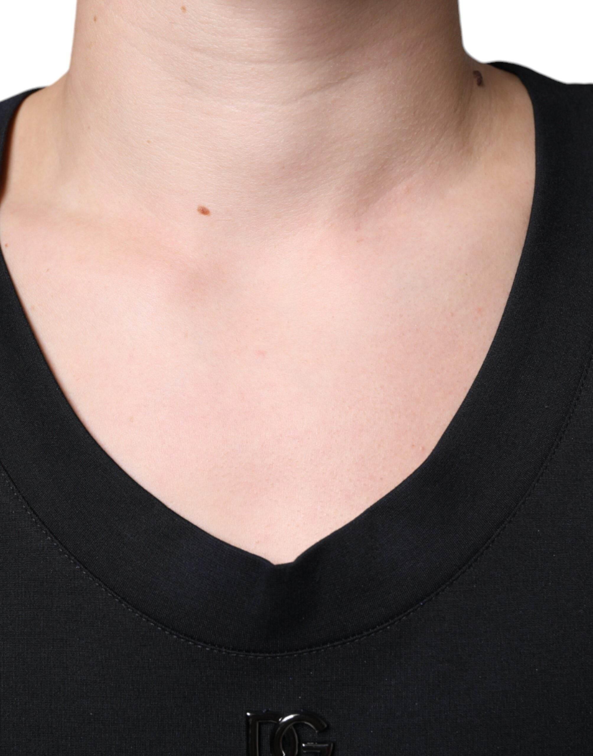 Dolce & Gabbana Black Cotton Born To Be Free Sleeveless T-shirt - Hilstor