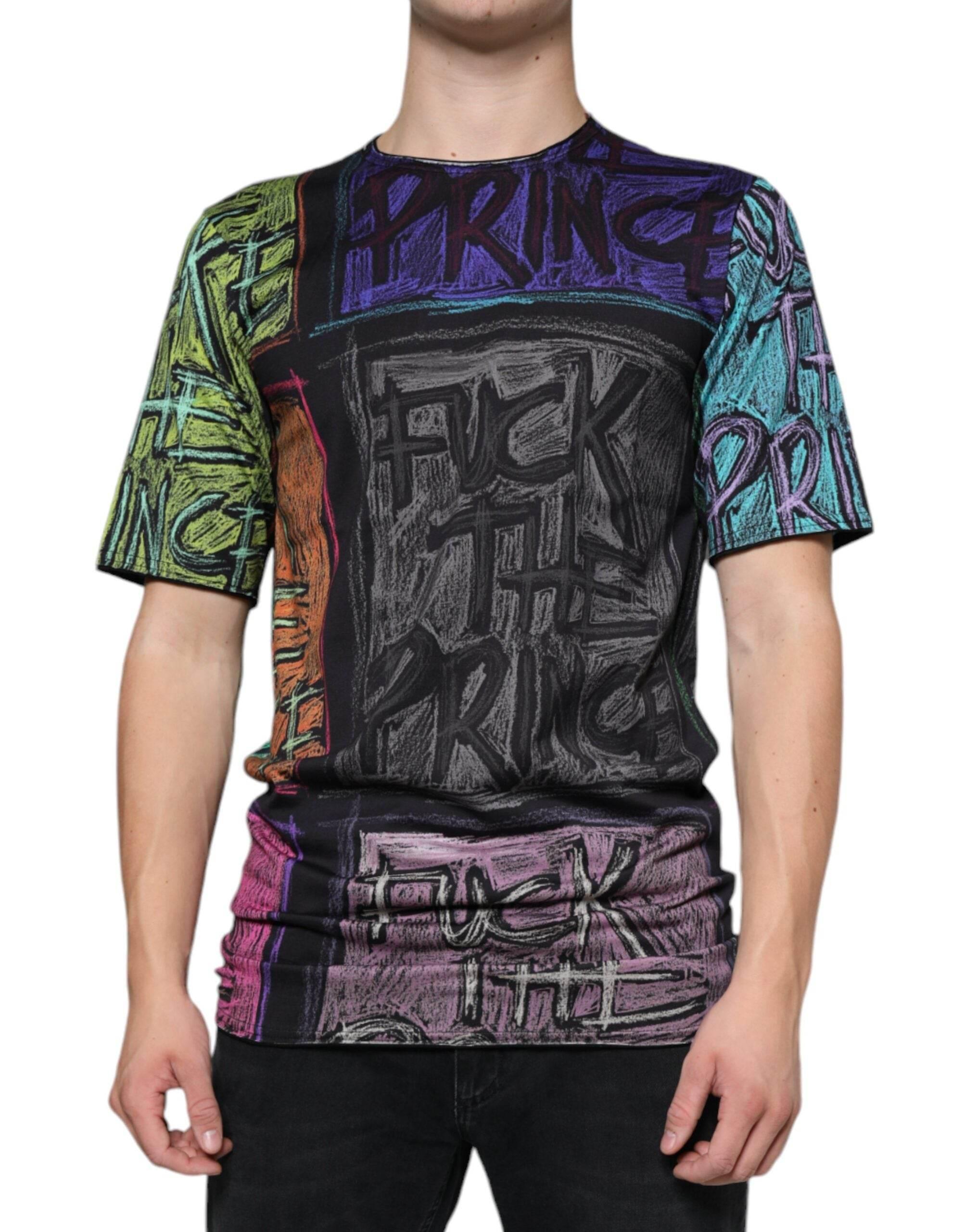 Dolce & Gabbana Multicolor Graphic Print Cotton T-shirt - Hilstor