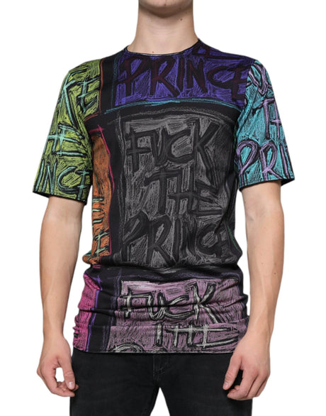 Dolce & Gabbana Multicolor Graphic Print Cotton T-shirt - Hilstor