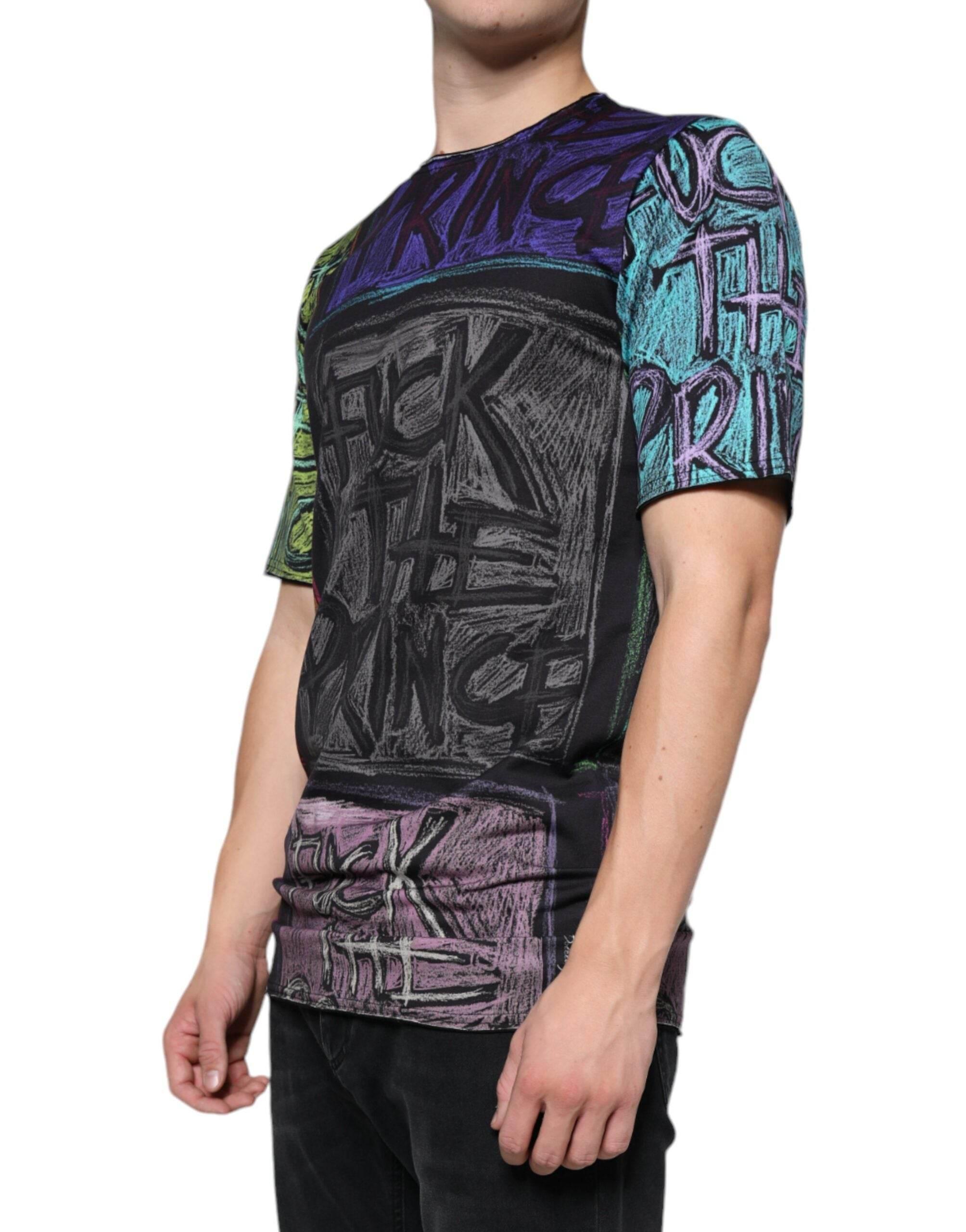 Dolce & Gabbana Multicolor Graphic Print Cotton T-shirt - Hilstor