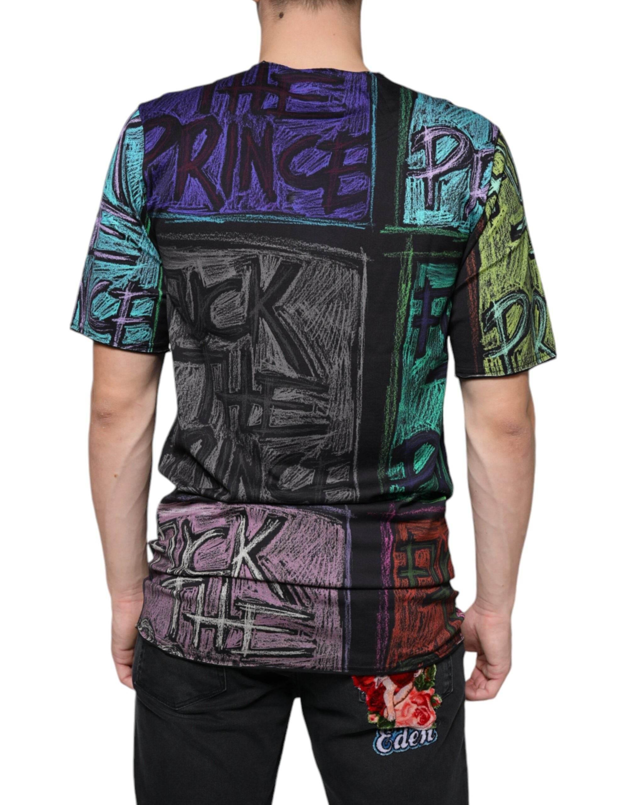 Dolce & Gabbana Multicolor Graphic Print Cotton T-shirt - Hilstor