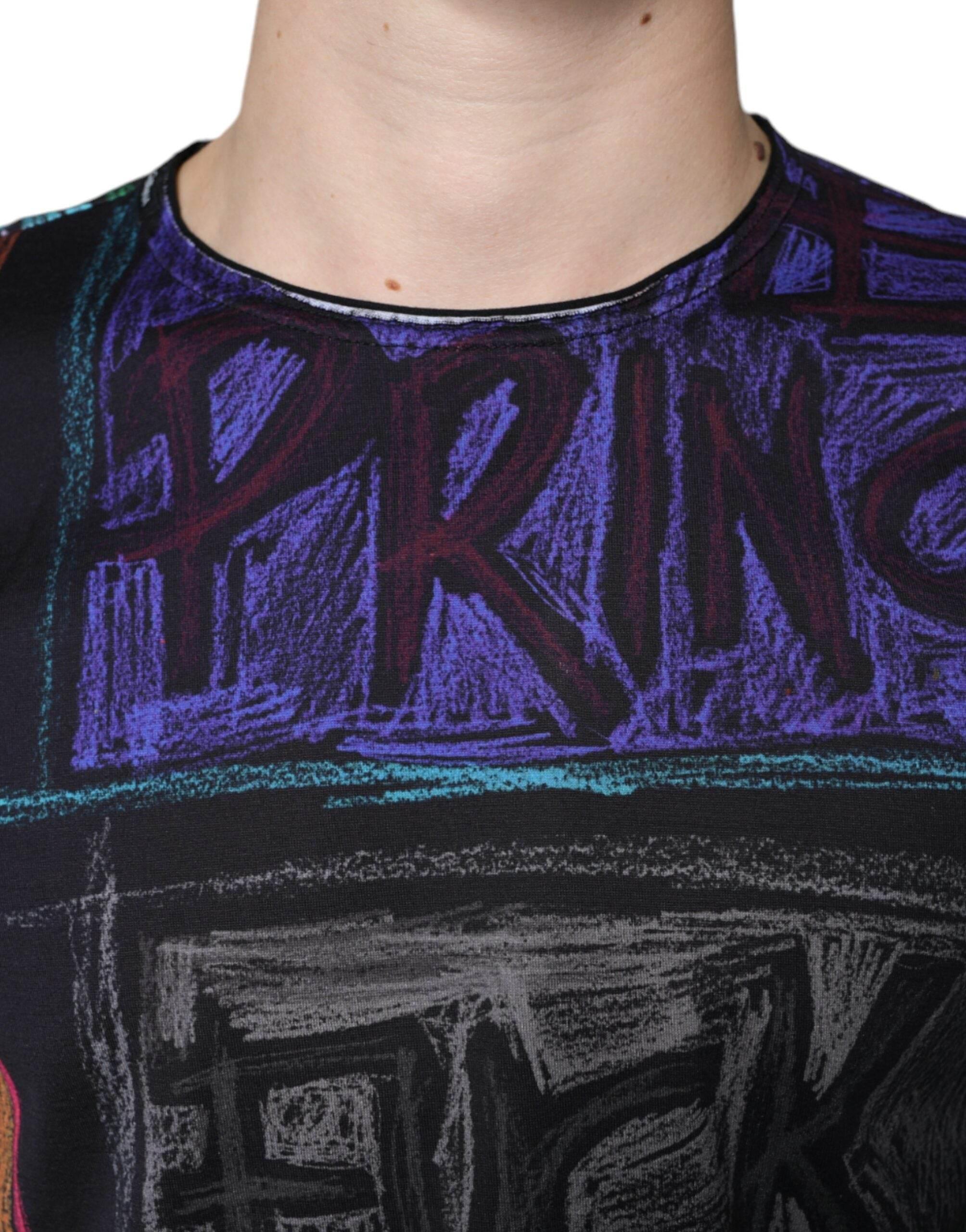 Dolce & Gabbana Multicolor Graphic Print Cotton T-shirt - Hilstor