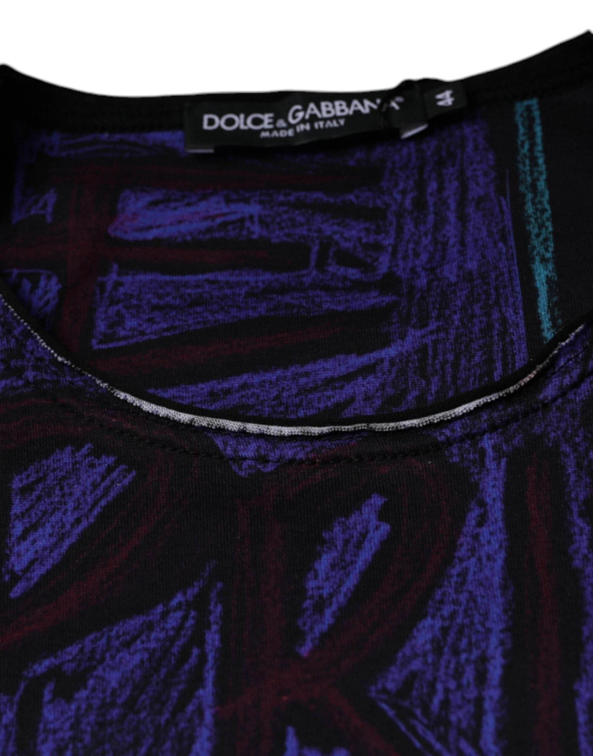 Dolce & Gabbana Multicolor Graphic Print Cotton T-shirt - Hilstor