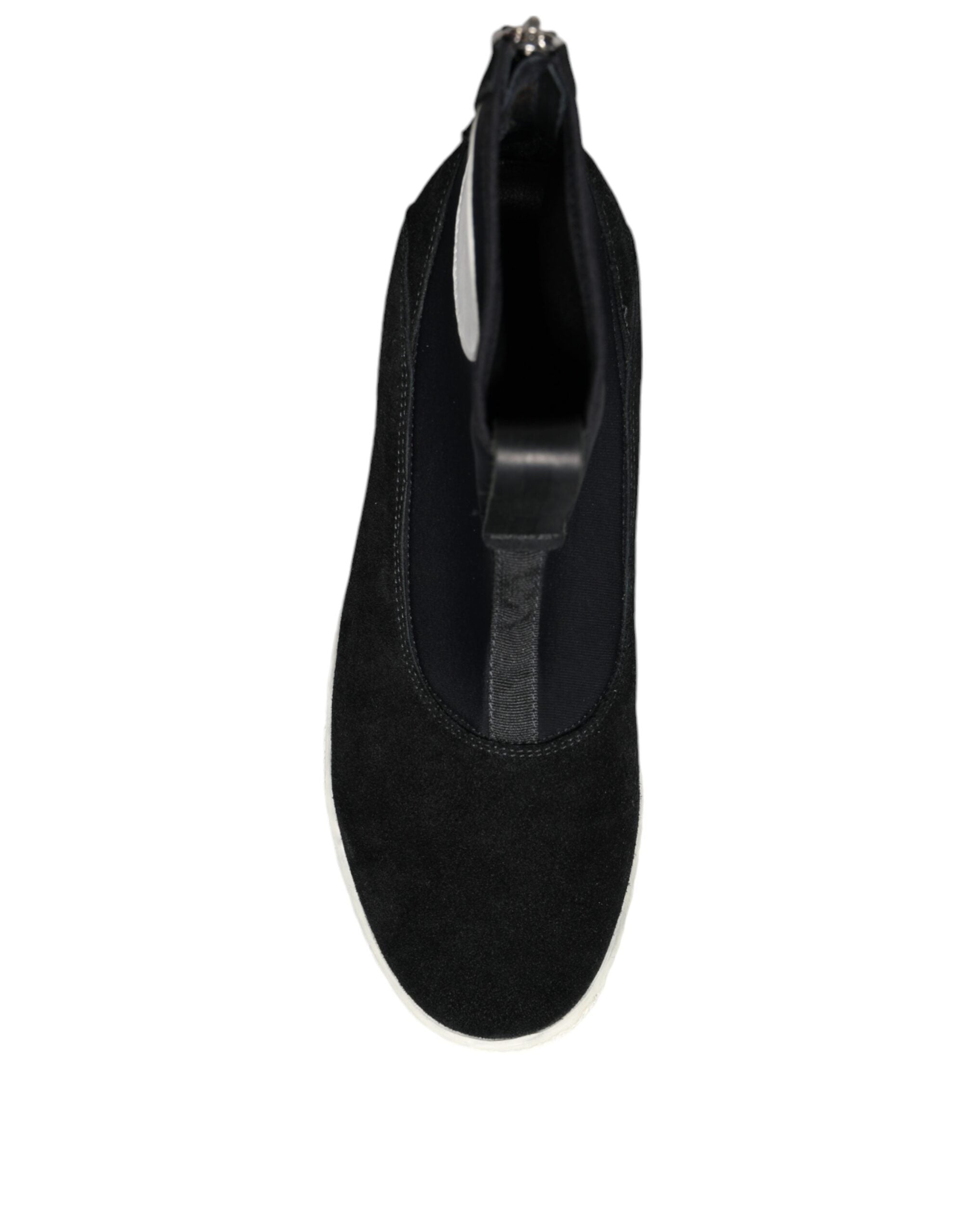 Alexander McQueen Sort Hvid Neopren Takeshi Mid Calf Boots Sko