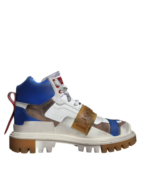 Dolce & Gabbana Multicolor Leather Trekking Sneakers Boots Shoes - Hilstor