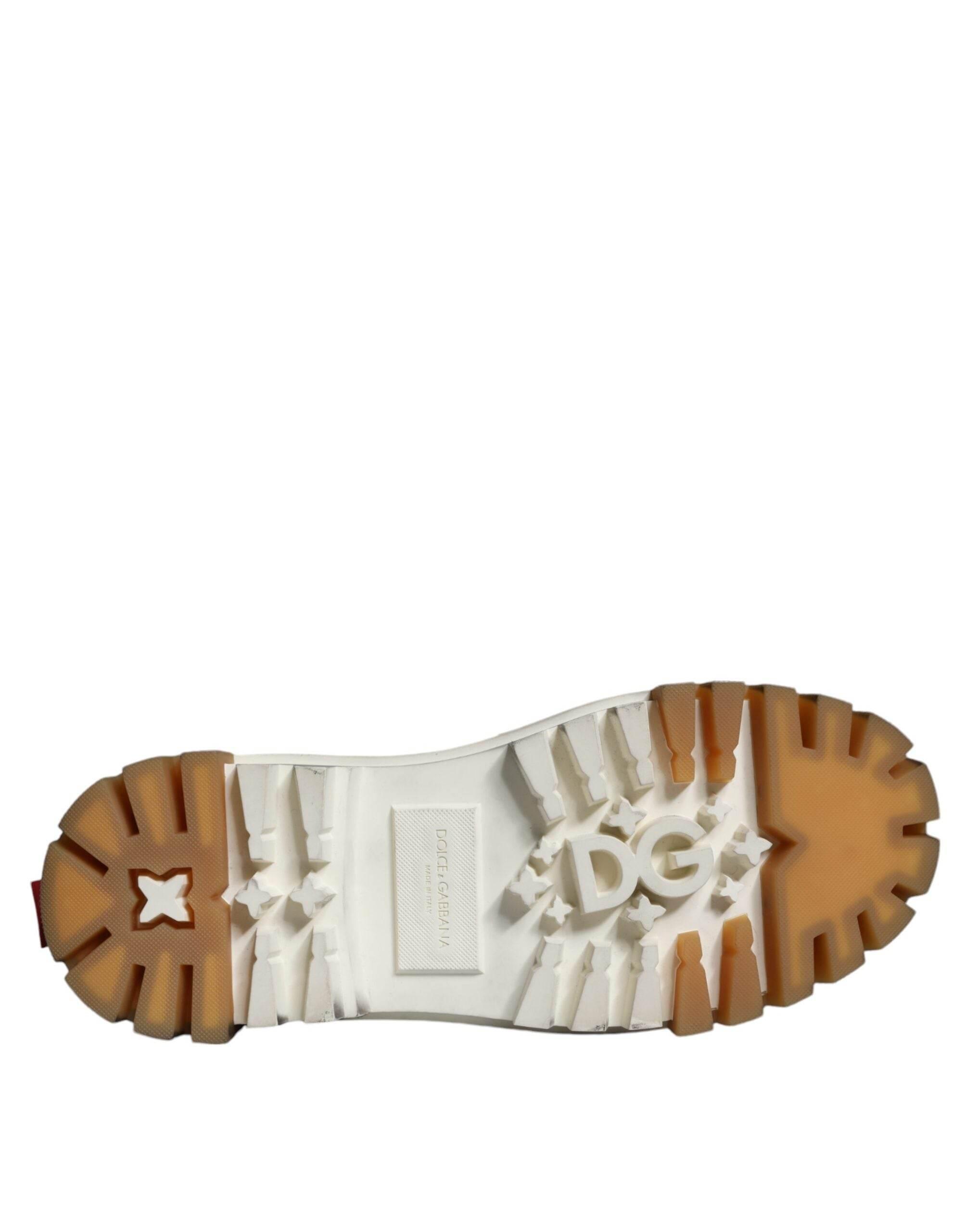 Dolce & Gabbana Multicolor Leather Trekking Sneakers Boots Shoes - Hilstor