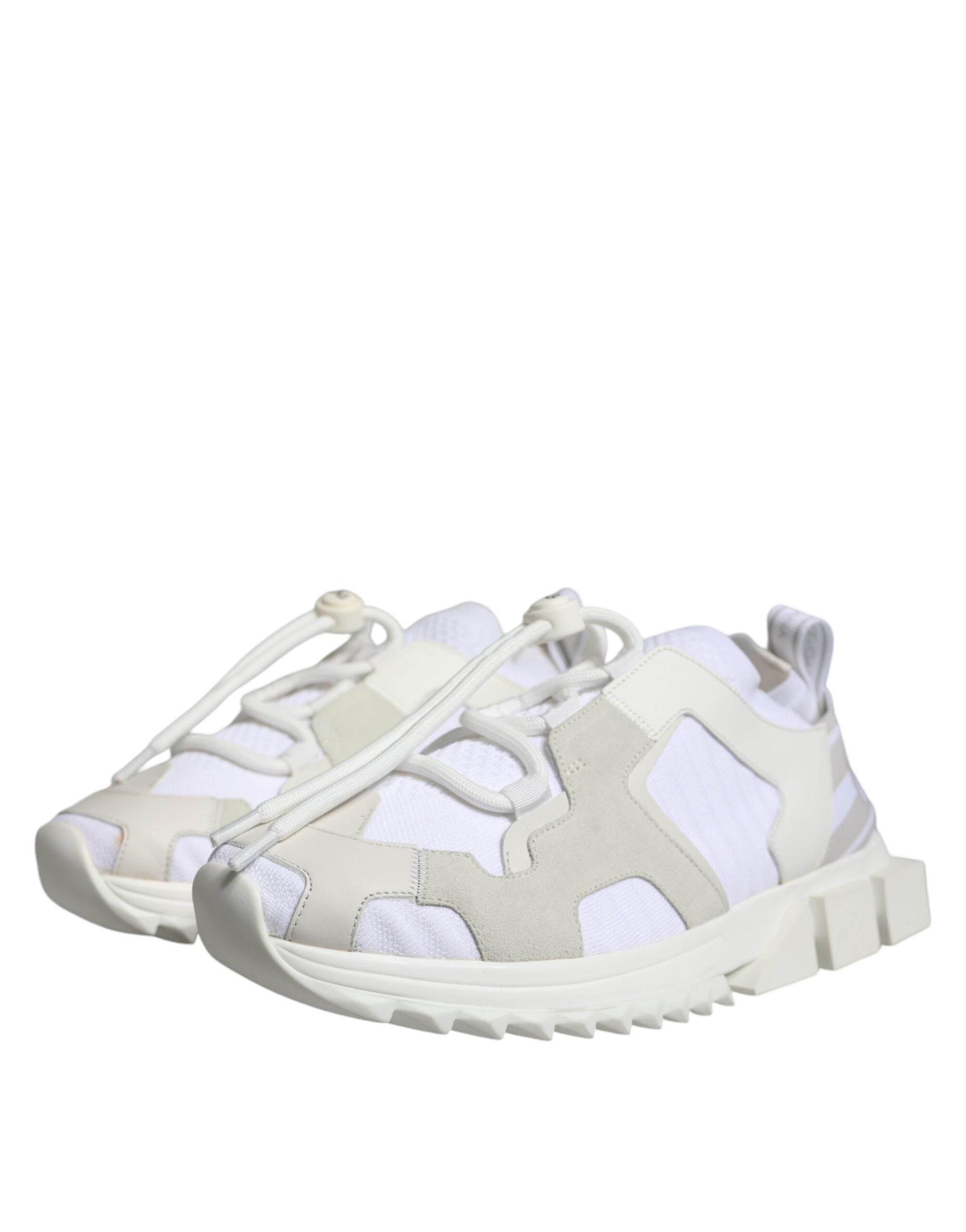 Dolce & Gabbana White Mesh Sorrento Trekking Sneakers Shoes - Hilstor