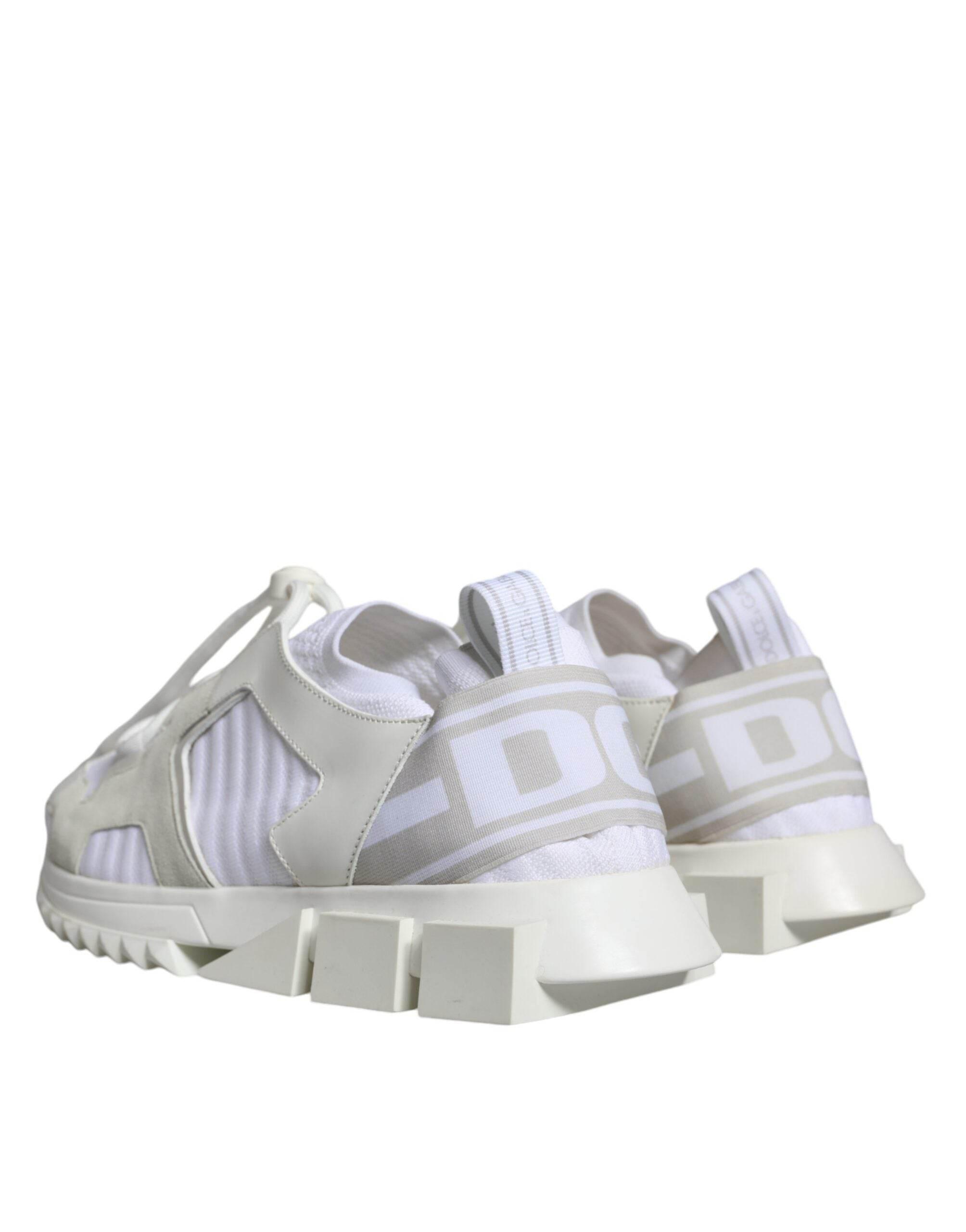 Dolce & Gabbana White Mesh Sorrento Trekking Sneakers Shoes - Hilstor