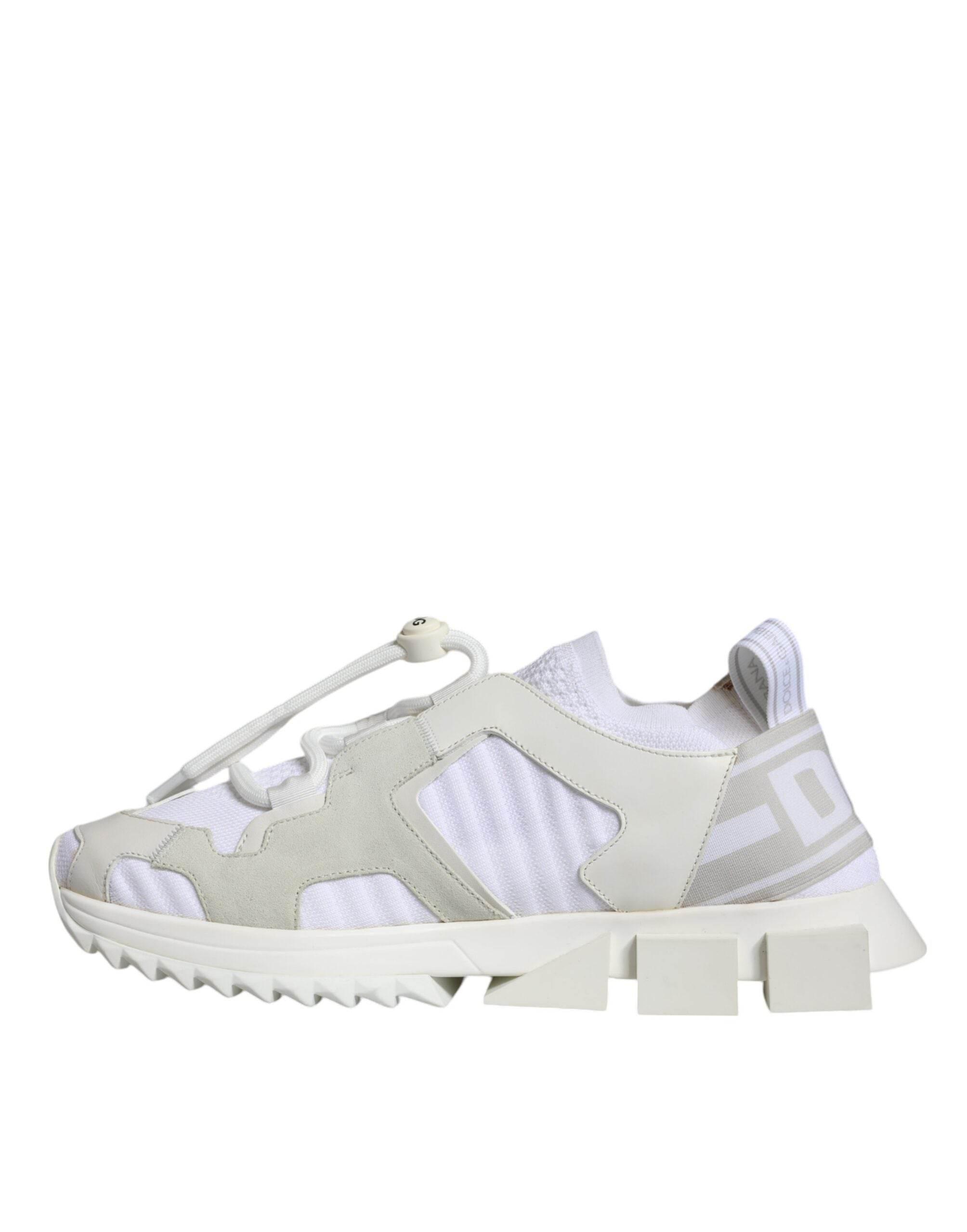 Dolce & Gabbana White Mesh Sorrento Trekking Sneakers Shoes - Hilstor