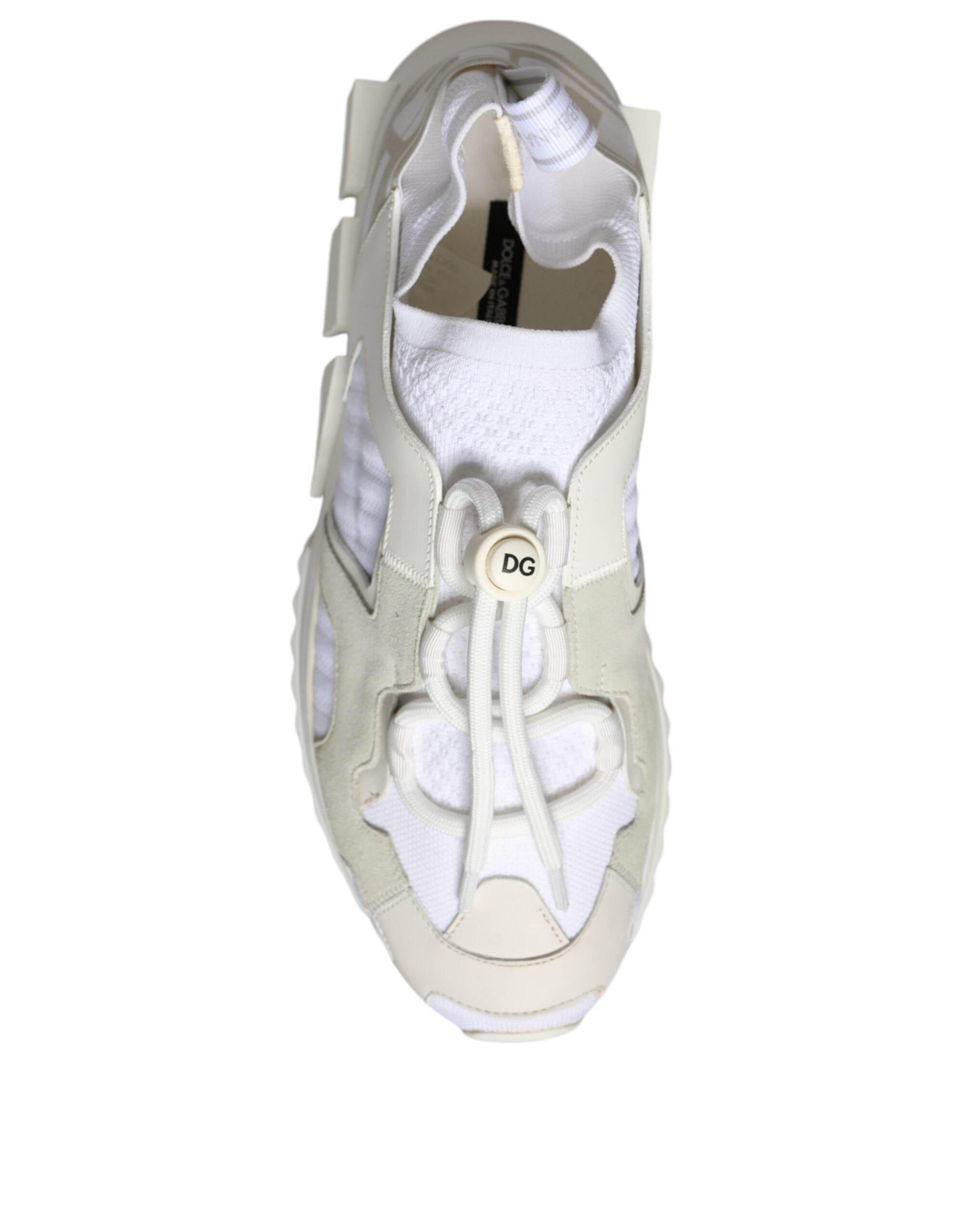 Dolce & Gabbana White Mesh Sorrento Trekking Sneakers Shoes - Hilstor