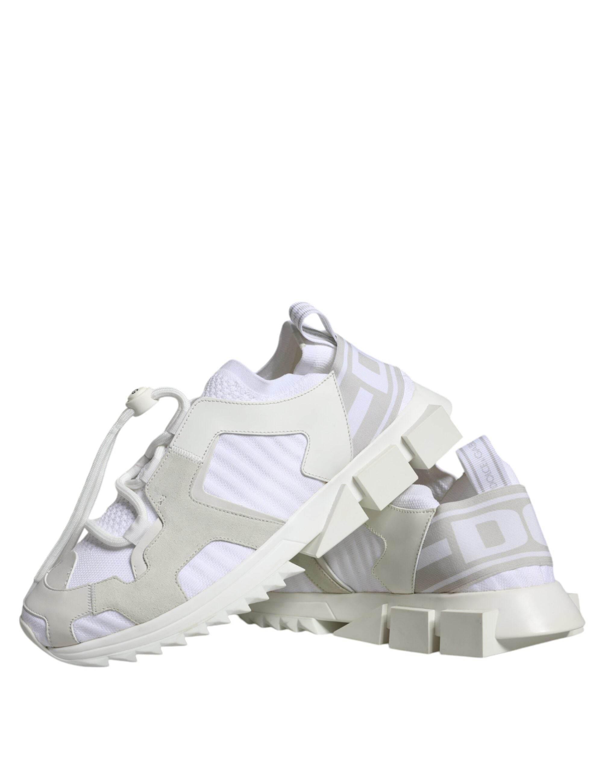 Dolce & Gabbana White Mesh Sorrento Trekking Sneakers Shoes - Hilstor