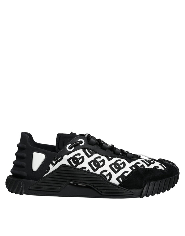 Dolce & Gabbana Black Logo Lace Up Low Top NS1 Sneakers Shoes - Hilstor