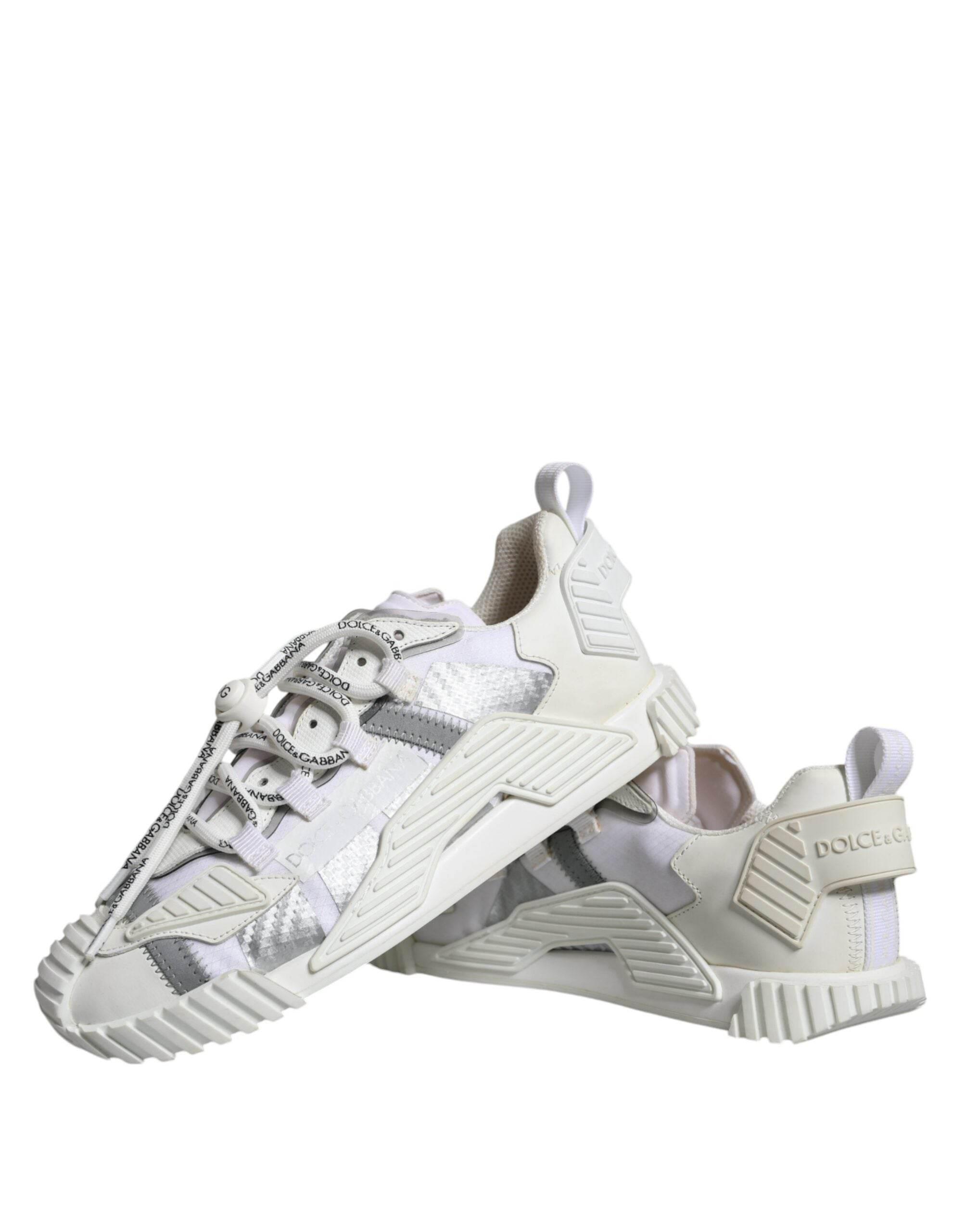 Dolce & Gabbana White Lace Up Low Top NS1 Sneakers Shoes - Hilstor