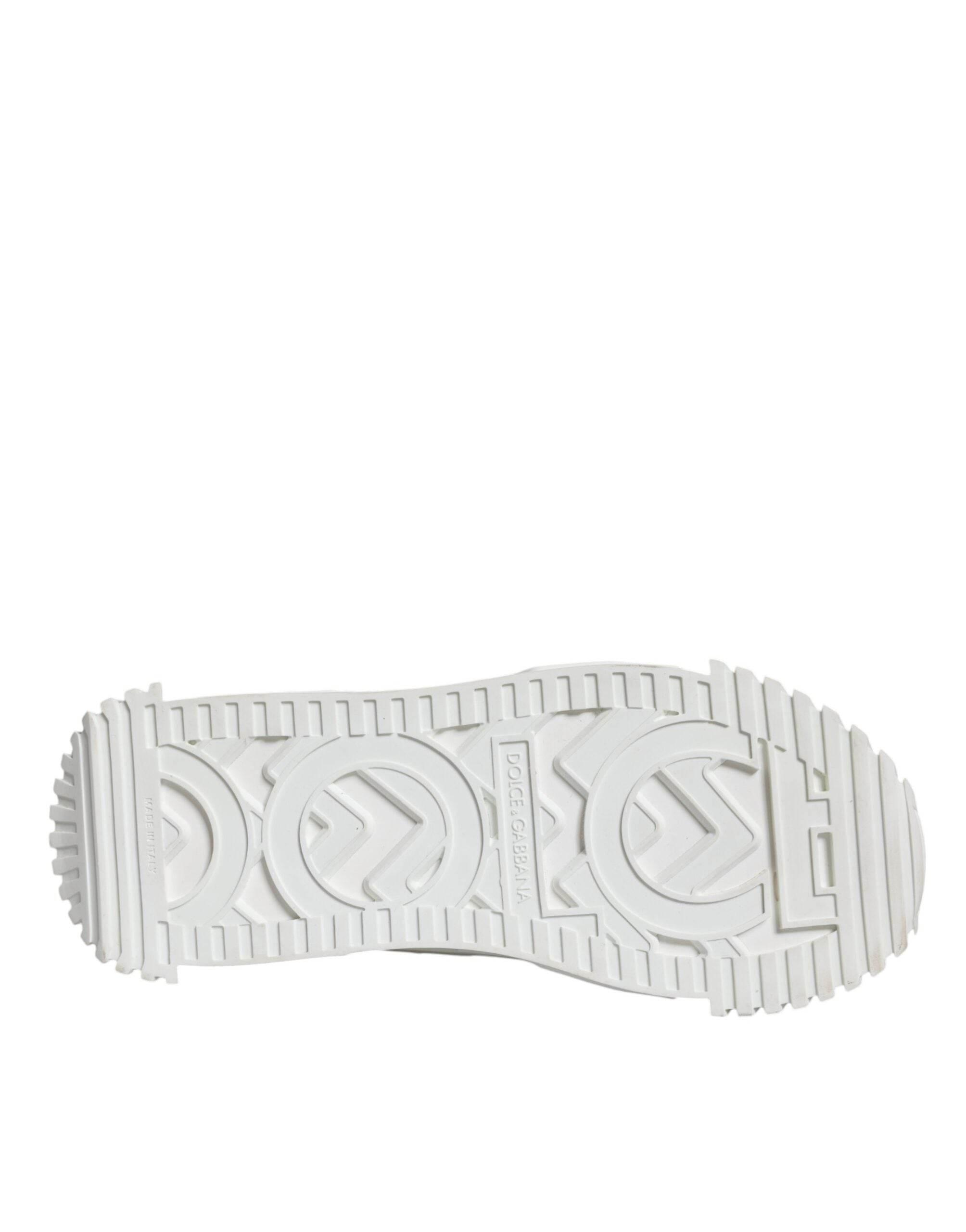 Dolce & Gabbana White Lace Up Low Top NS1 Sneakers Shoes - Hilstor