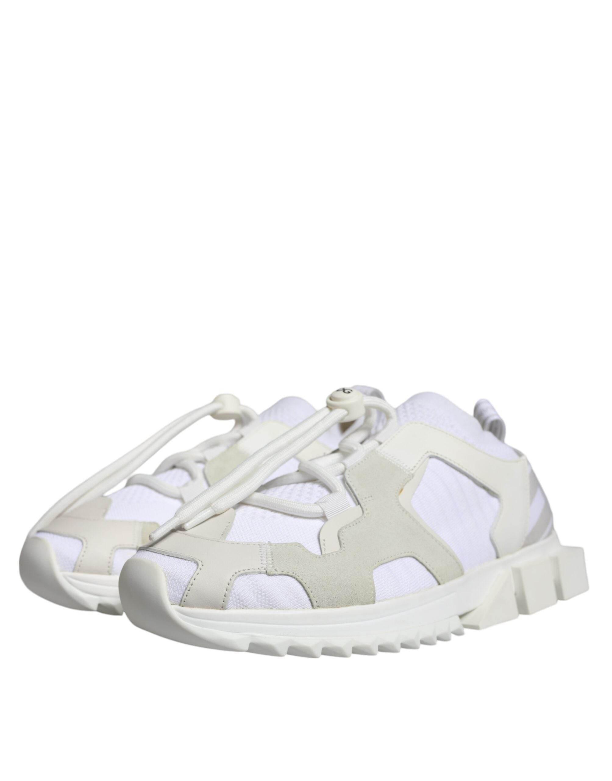 Dolce & Gabbana White Mesh Sorrento Trekking Sneakers Shoes - Hilstor