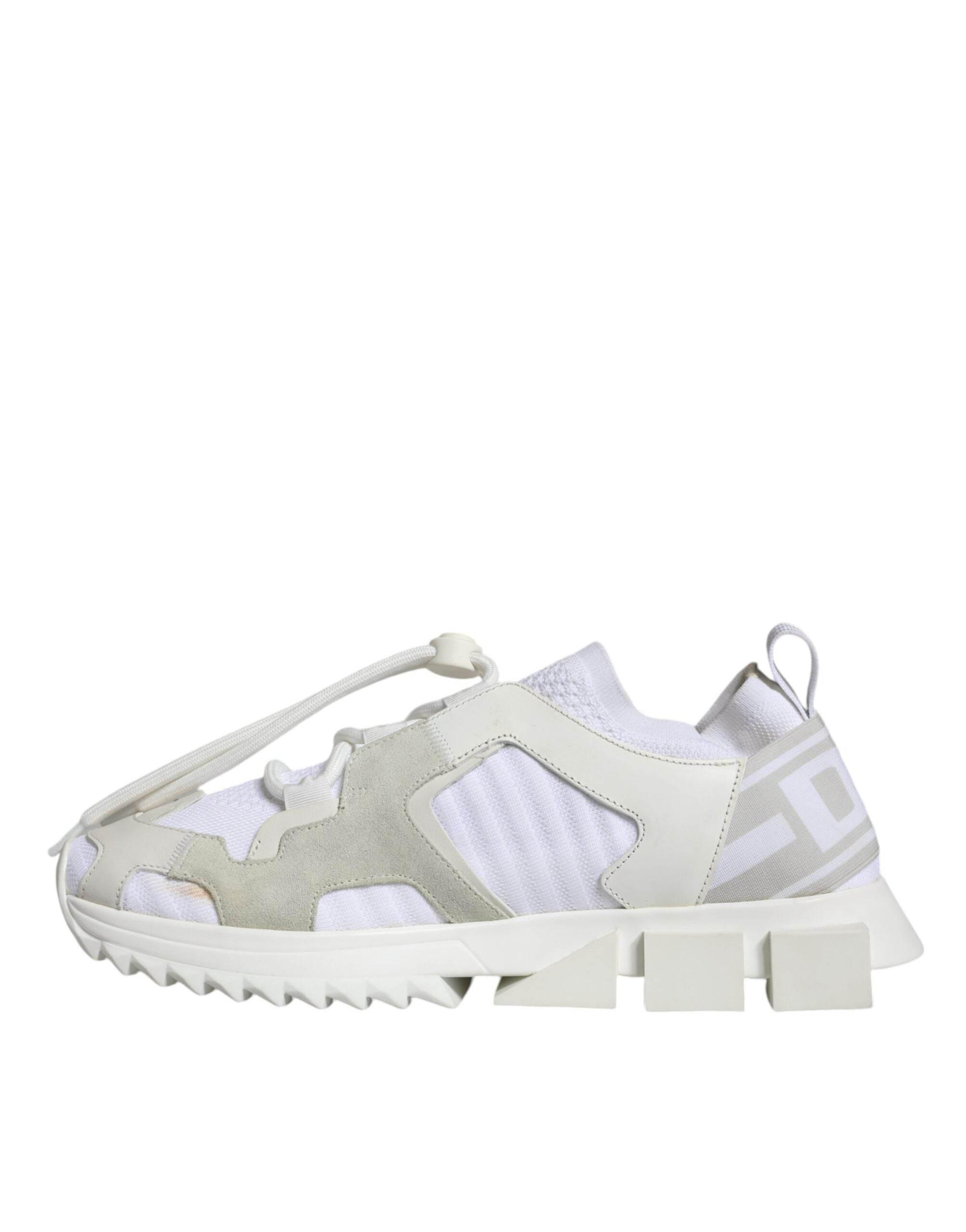 Dolce & Gabbana White Mesh Sorrento Trekking Sneakers Shoes - Hilstor