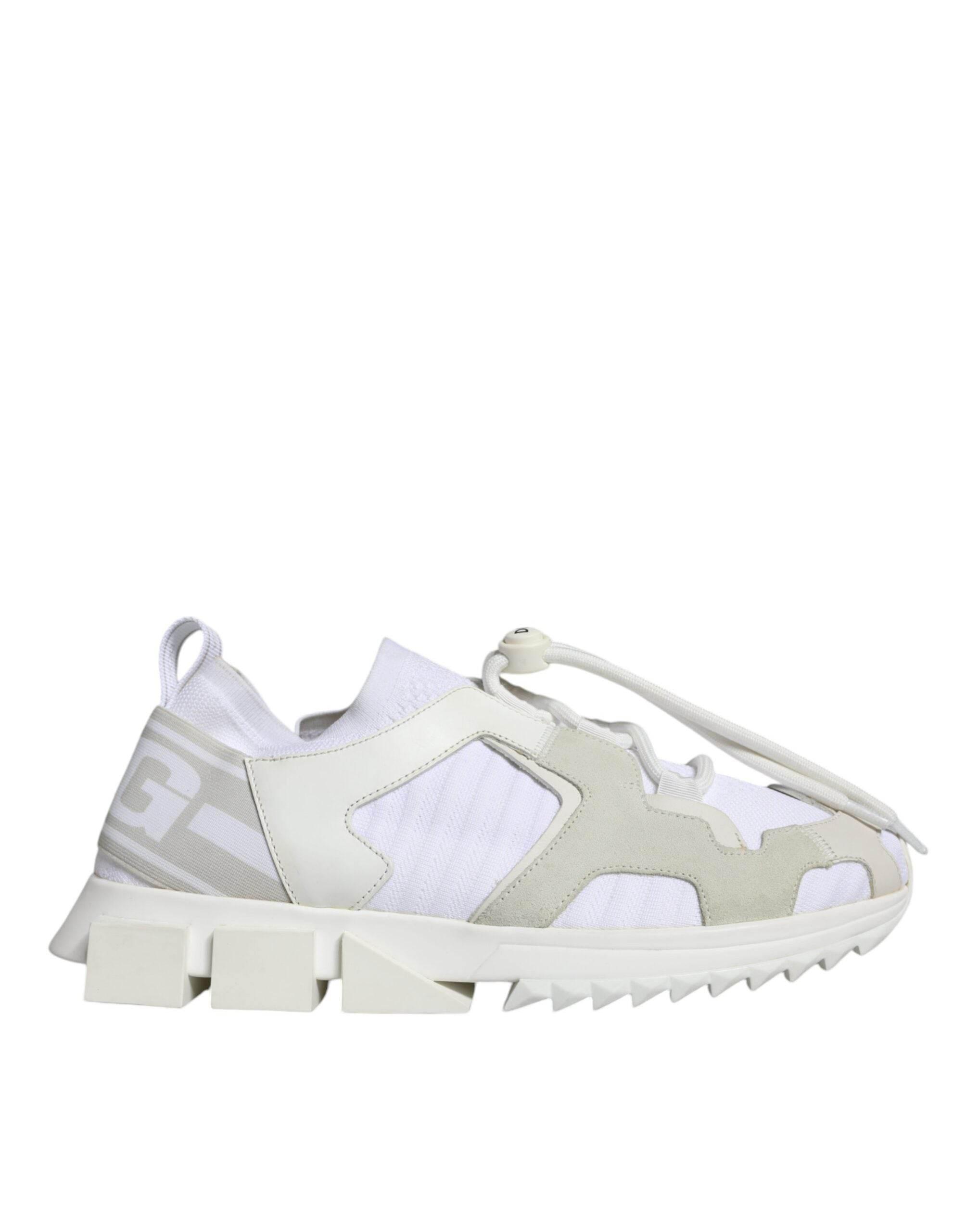 Dolce & Gabbana White Mesh Sorrento Trekking Sneakers Shoes - Hilstor