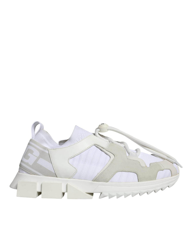 Dolce & Gabbana White Mesh Sorrento Trekking Sneakers Shoes - Hilstor