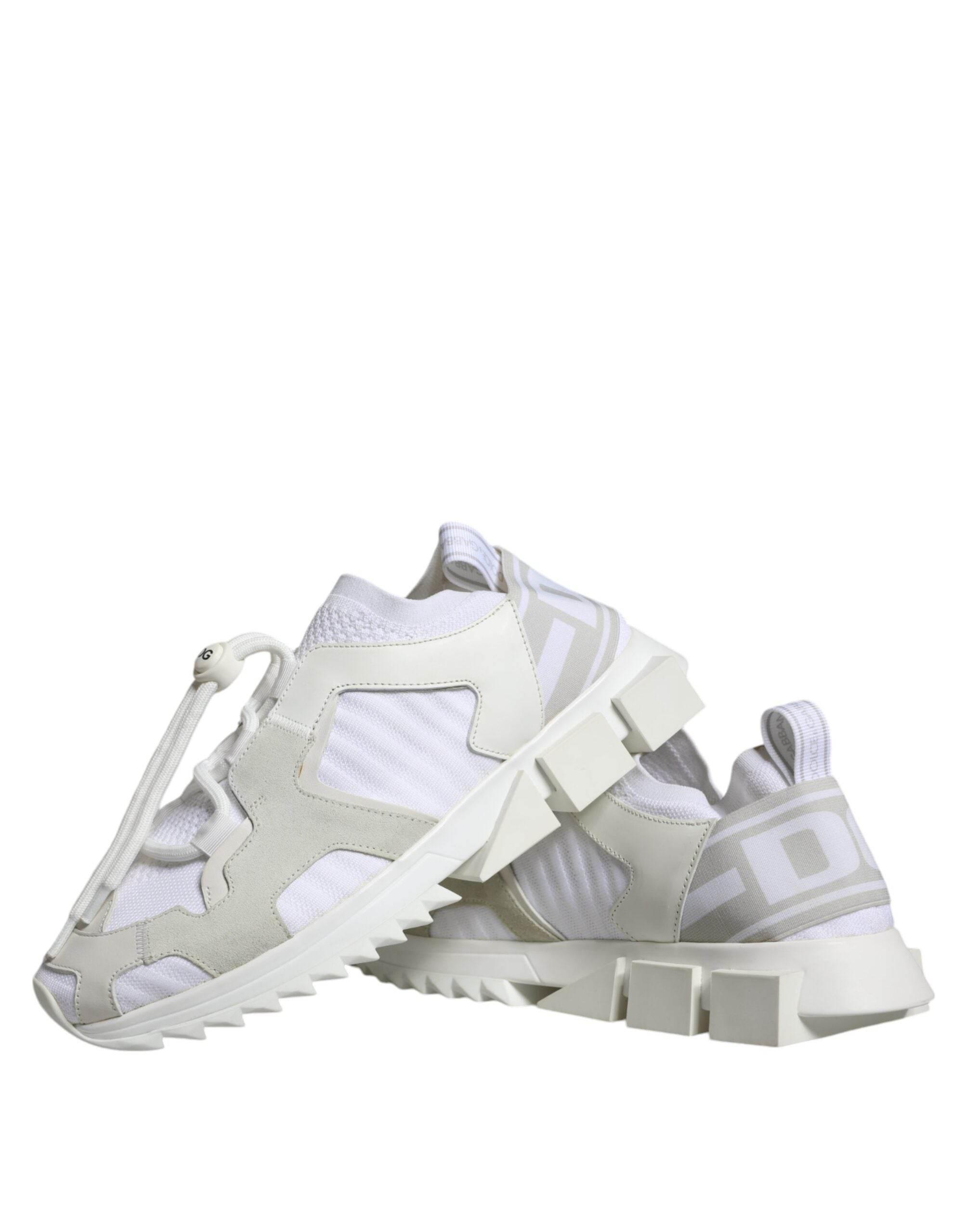 Dolce & Gabbana White Mesh Sorrento Trekking Sneakers Shoes - Hilstor