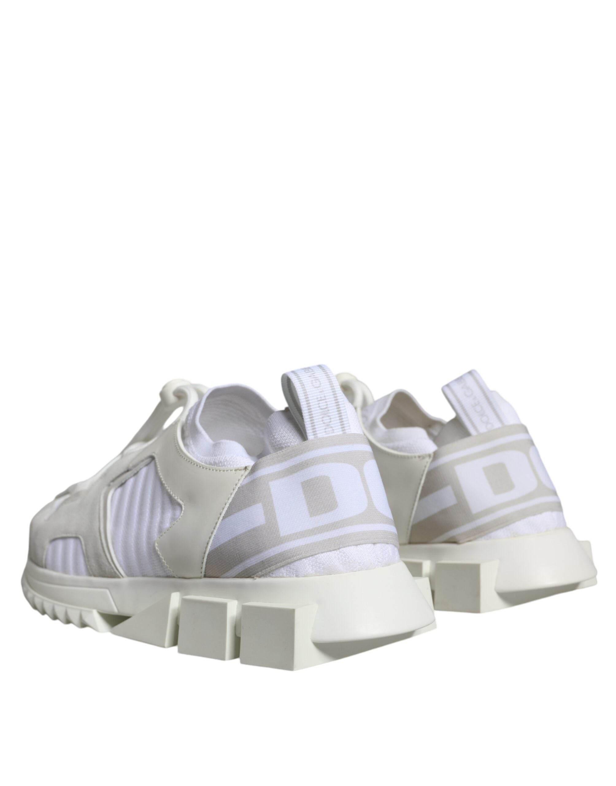 Dolce & Gabbana White Mesh Sorrento Trekking Sneakers Shoes - Hilstor