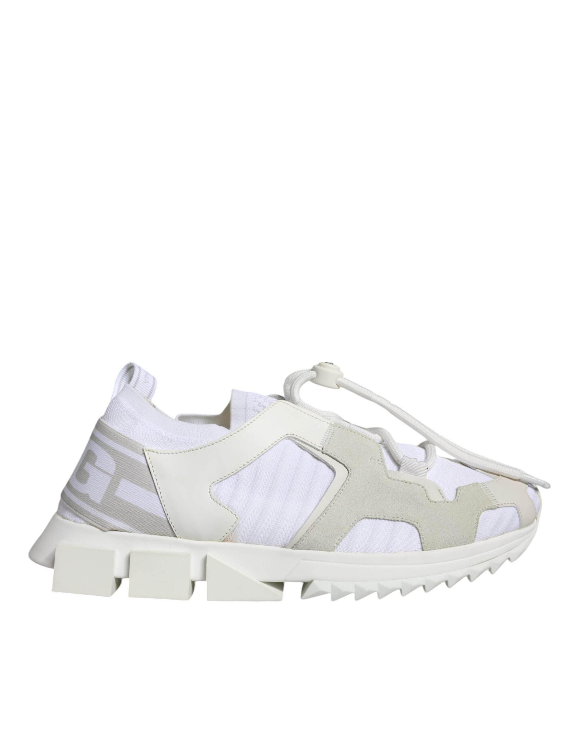 Dolce & Gabbana White Mesh Sorrento Trekking Sneakers Shoes - Hilstor