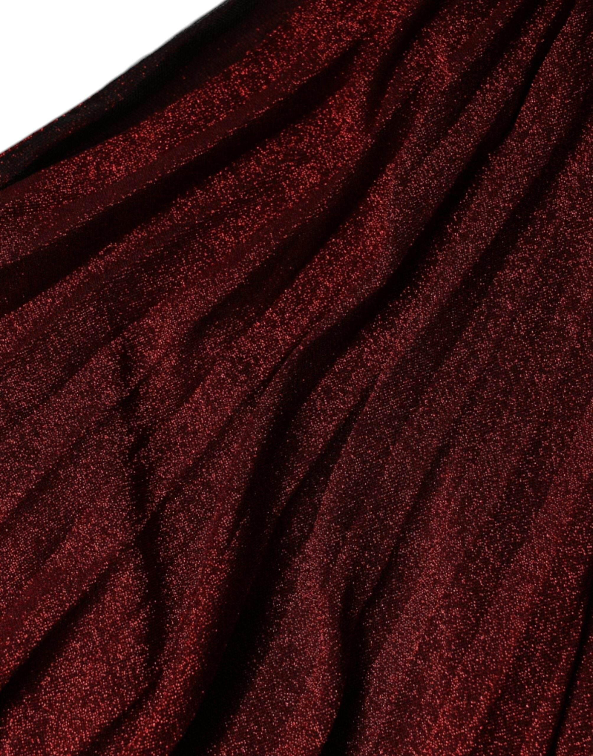Dolce & Gabbana Red One Shoulder Pleated A-line Mini Dress - Hilstor