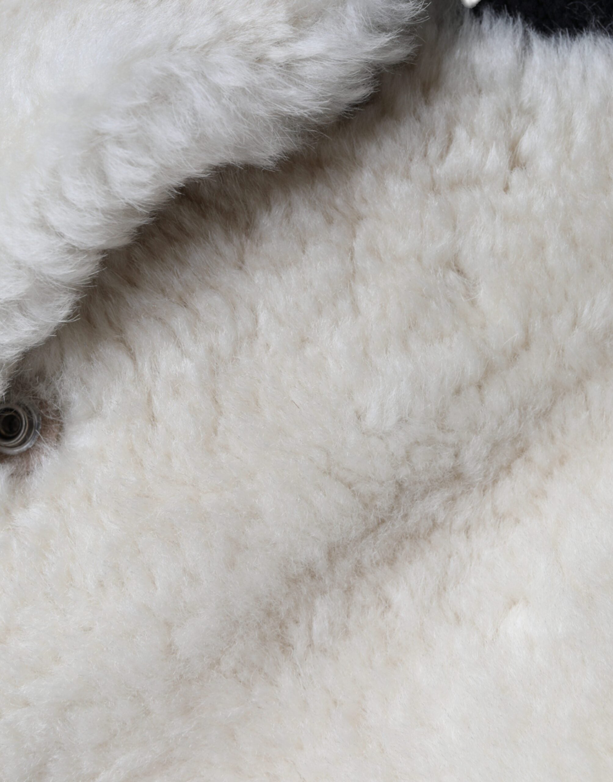 Burberry Vit WARRENFORD Shearling Läderväst Kappa Jacka