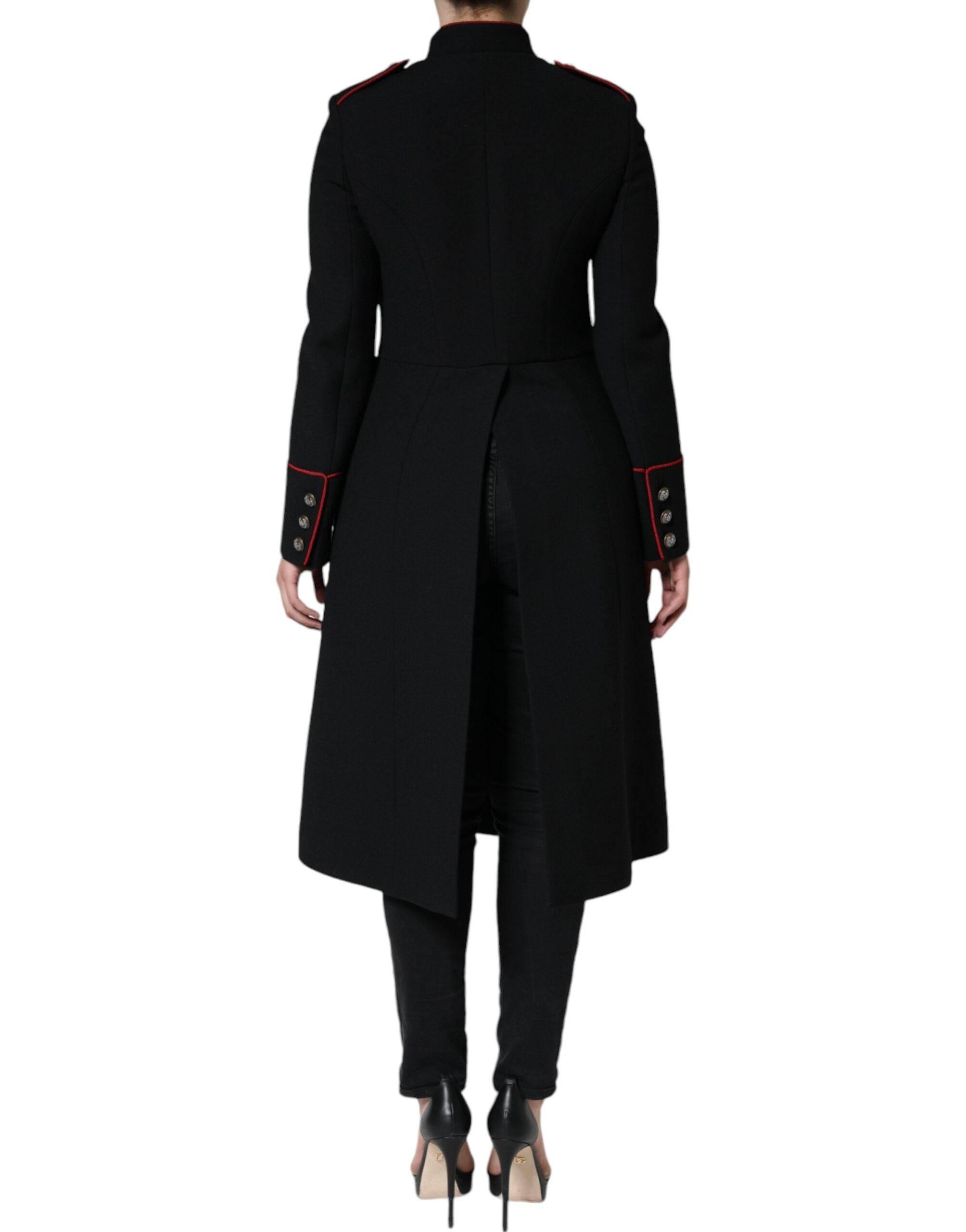 Dolce & Gabbana Black Single Breasted Trench Coat Jacket - Hilstor