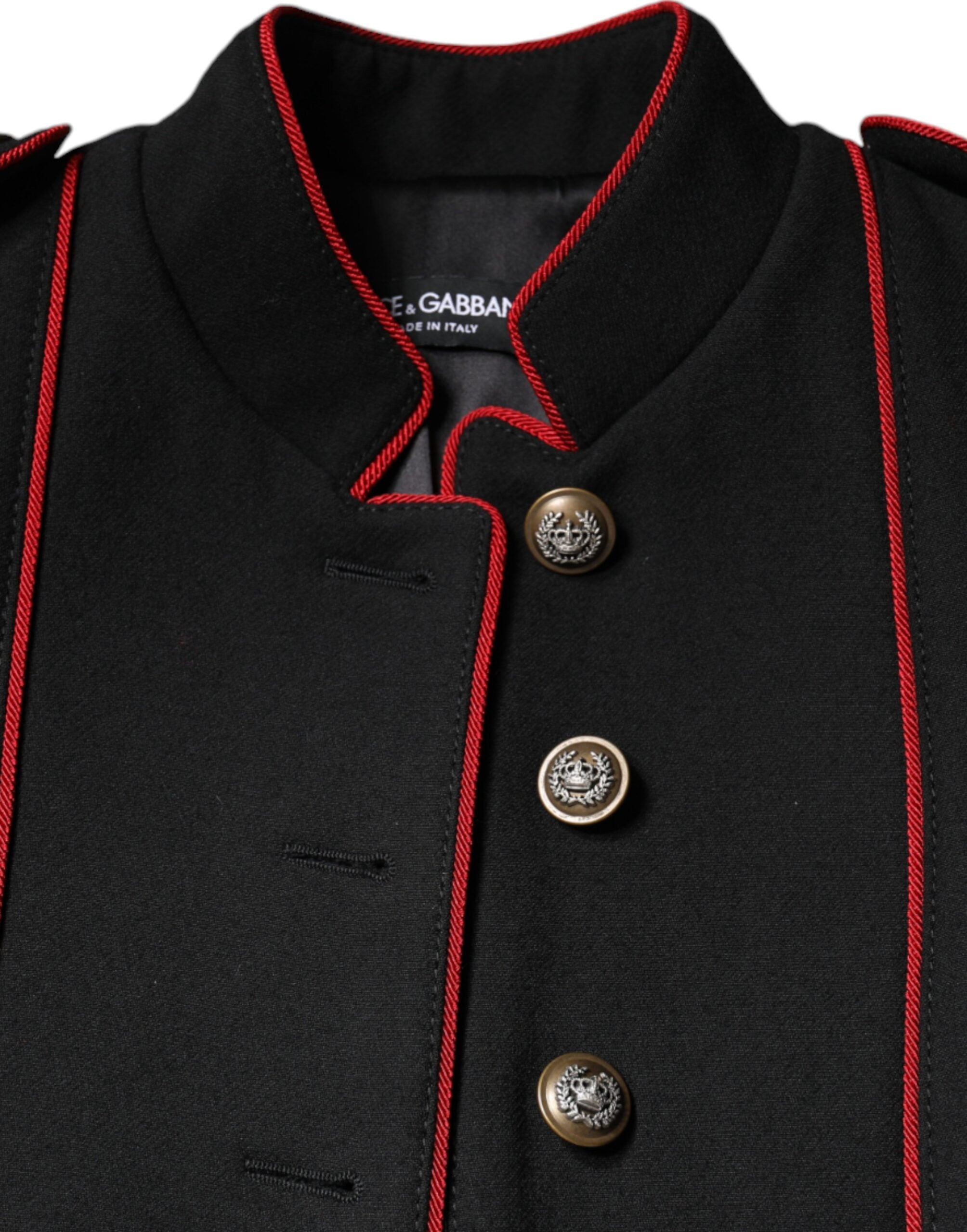 Dolce &amp; Gabbana sort enkeltradet trenchcoat-jakke