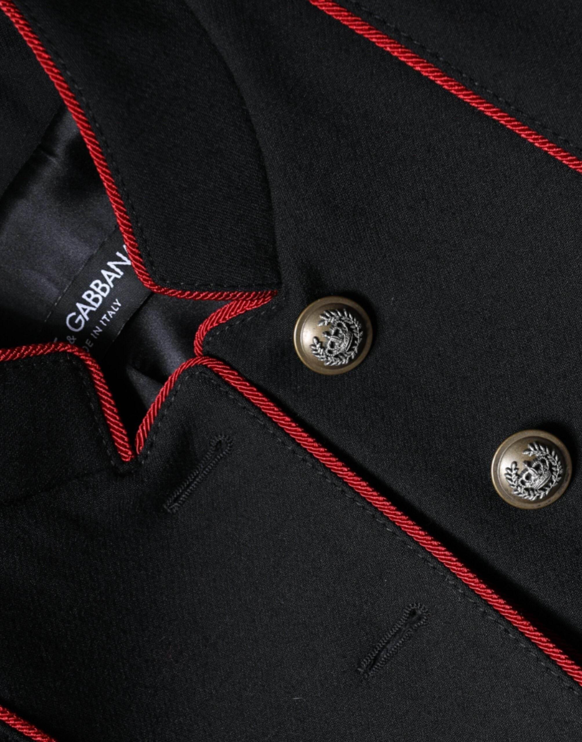 Dolce & Gabbana Black Single Breasted Trench Coat Jacket - Hilstor