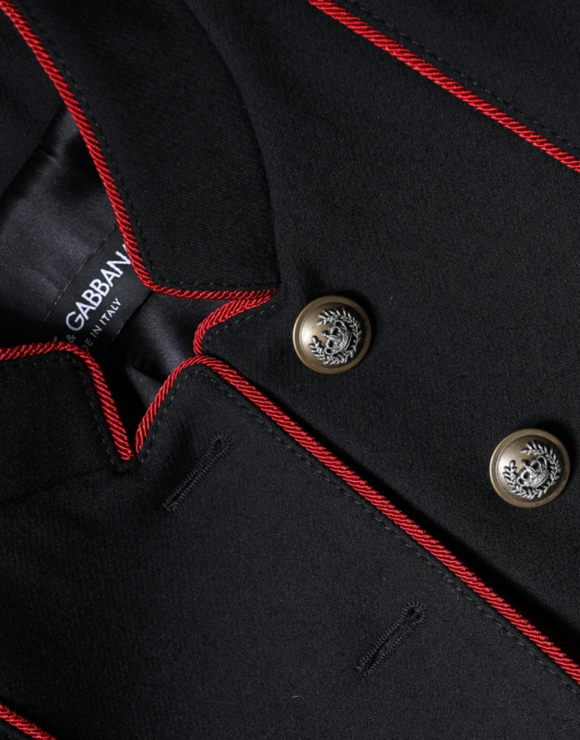 Dolce &amp; Gabbana sort enkeltradet trenchcoat-jakke