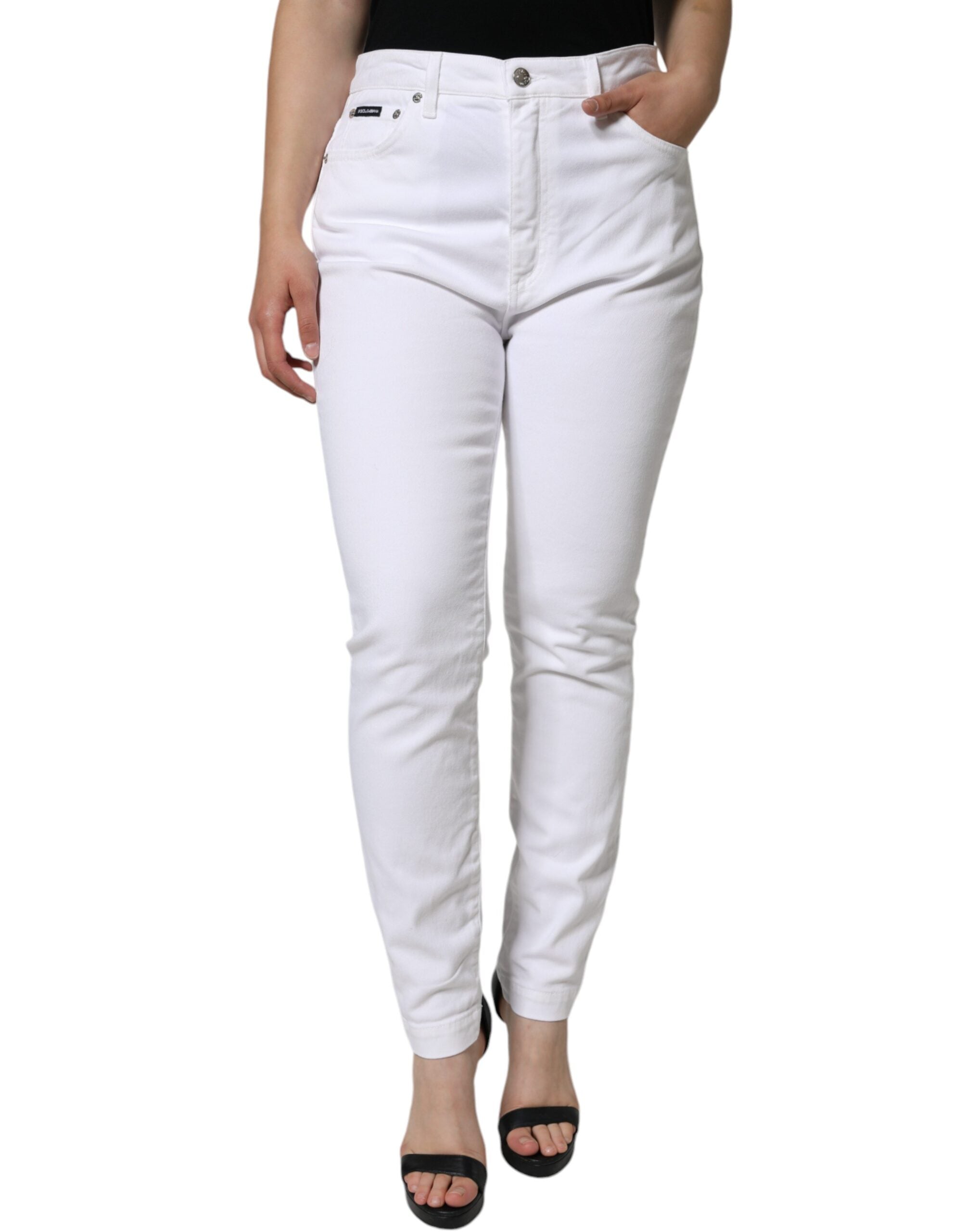 Dolce & Gabbana Hvid bomuld Stretch AUDREY Skinny Jeans