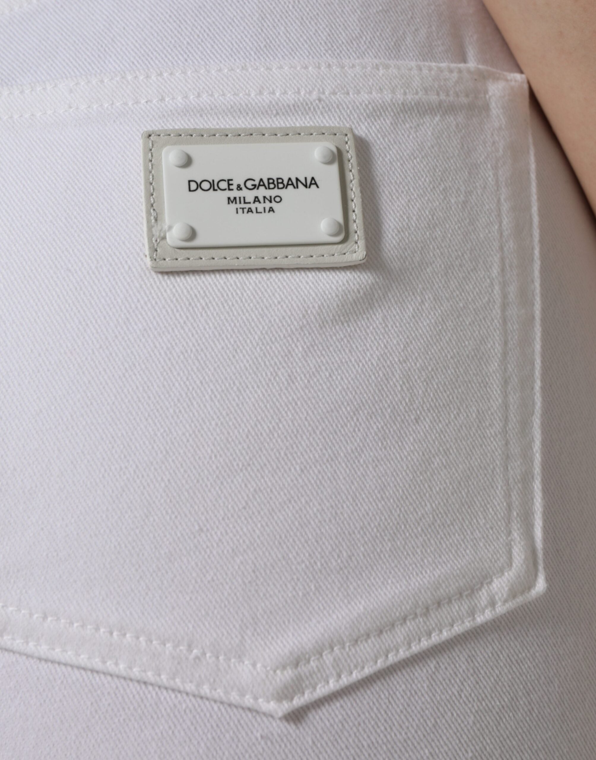 Dolce & Gabbana Hvid bomuld Stretch AUDREY Skinny Jeans