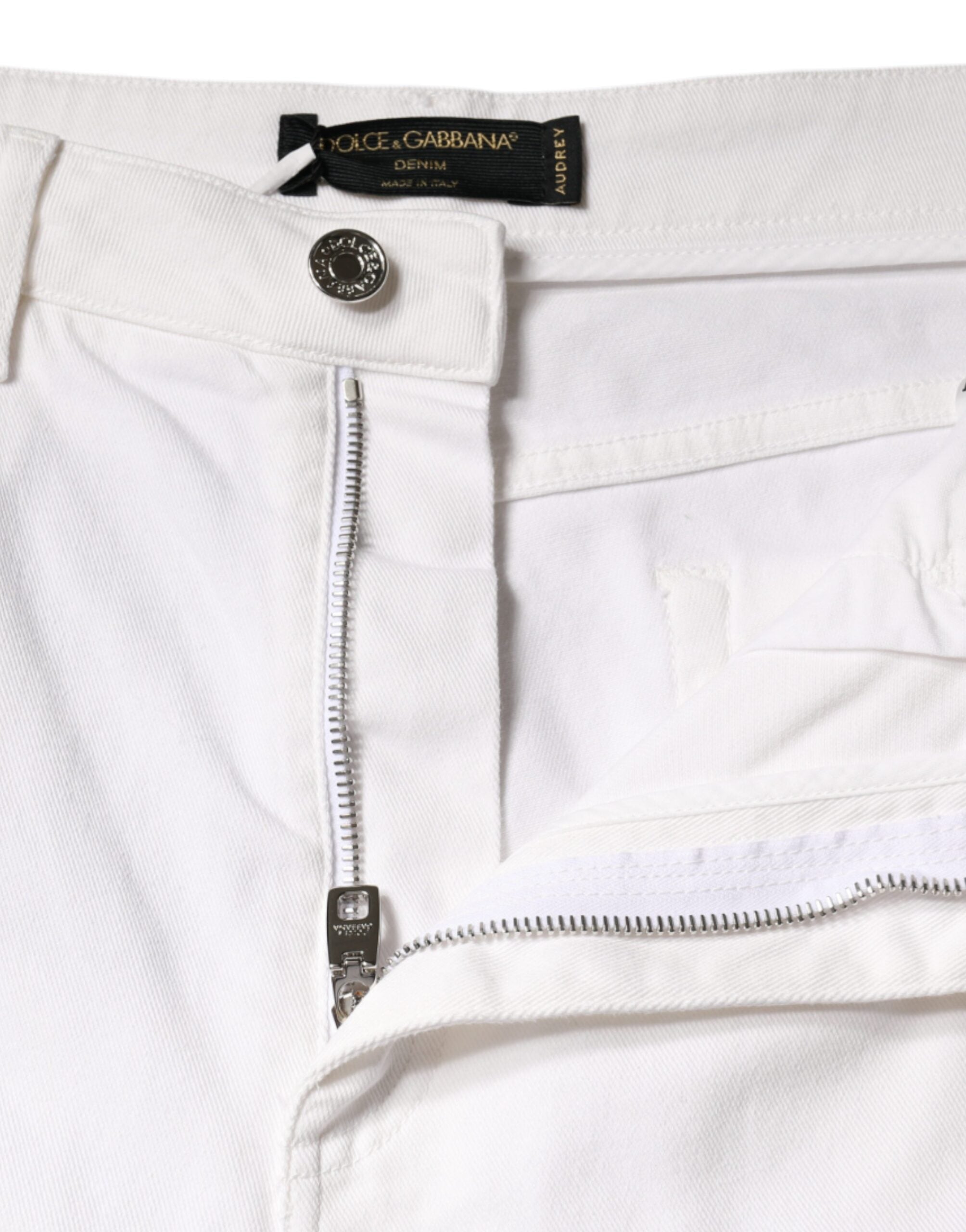 Dolce & Gabbana Hvid bomuld Stretch AUDREY Skinny Jeans