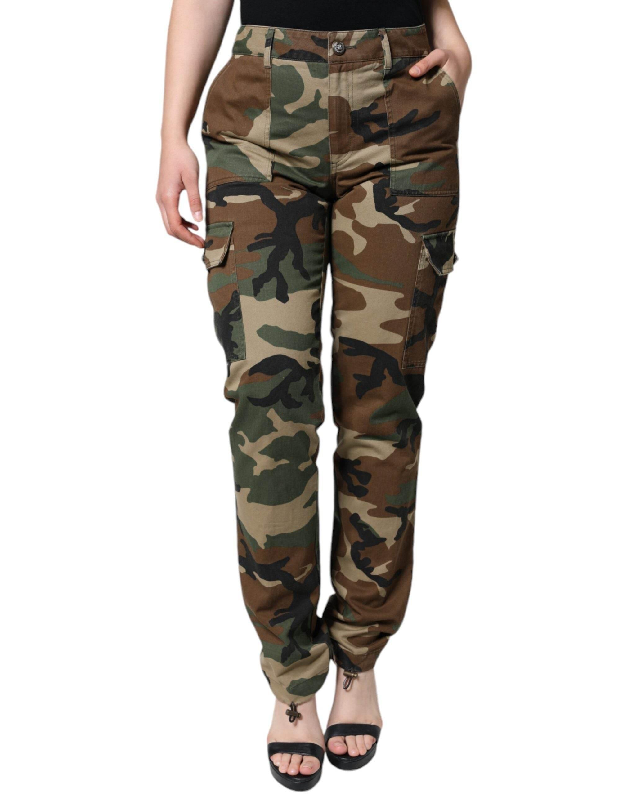Dolce & Gabbana Multicolor Camouflage Cargo Pants - Hilstor