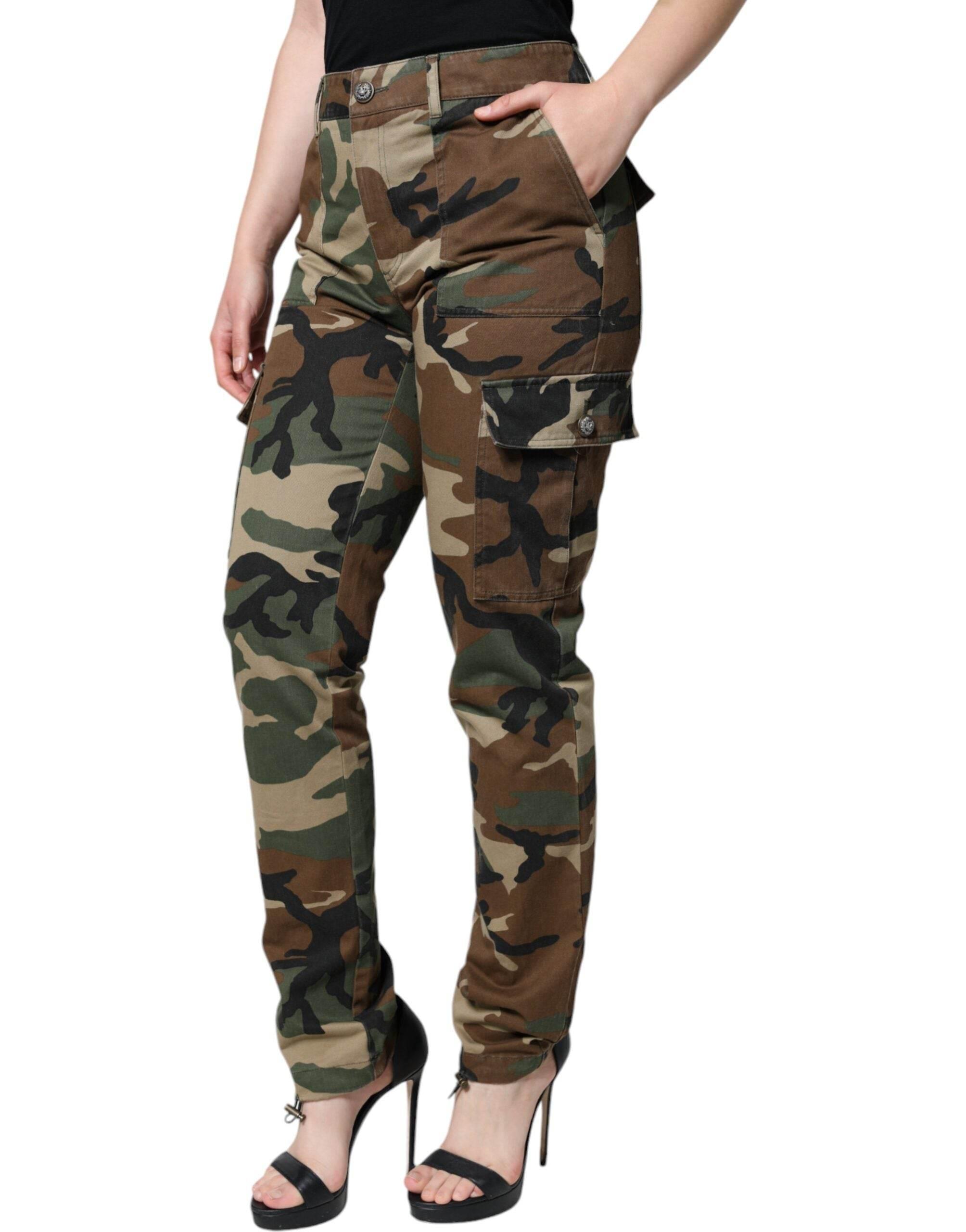Dolce & Gabbana Multicolor Camouflage Cargo Pants - Hilstor