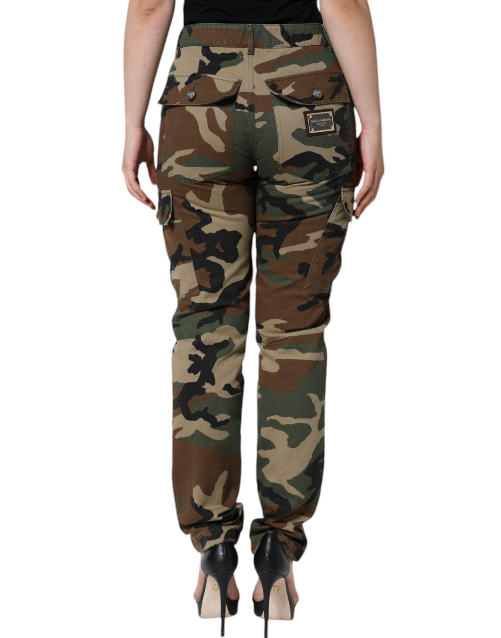 Dolce & Gabbana Multicolor Camouflage Cargo Pants - Hilstor