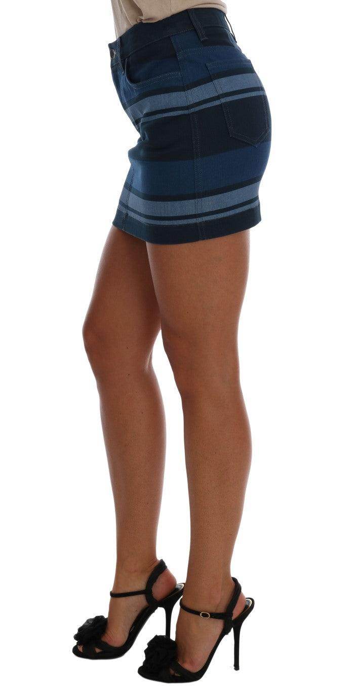 Dolce & Gabbana Chic Blue Denim Mini Skirt - Hilstor
