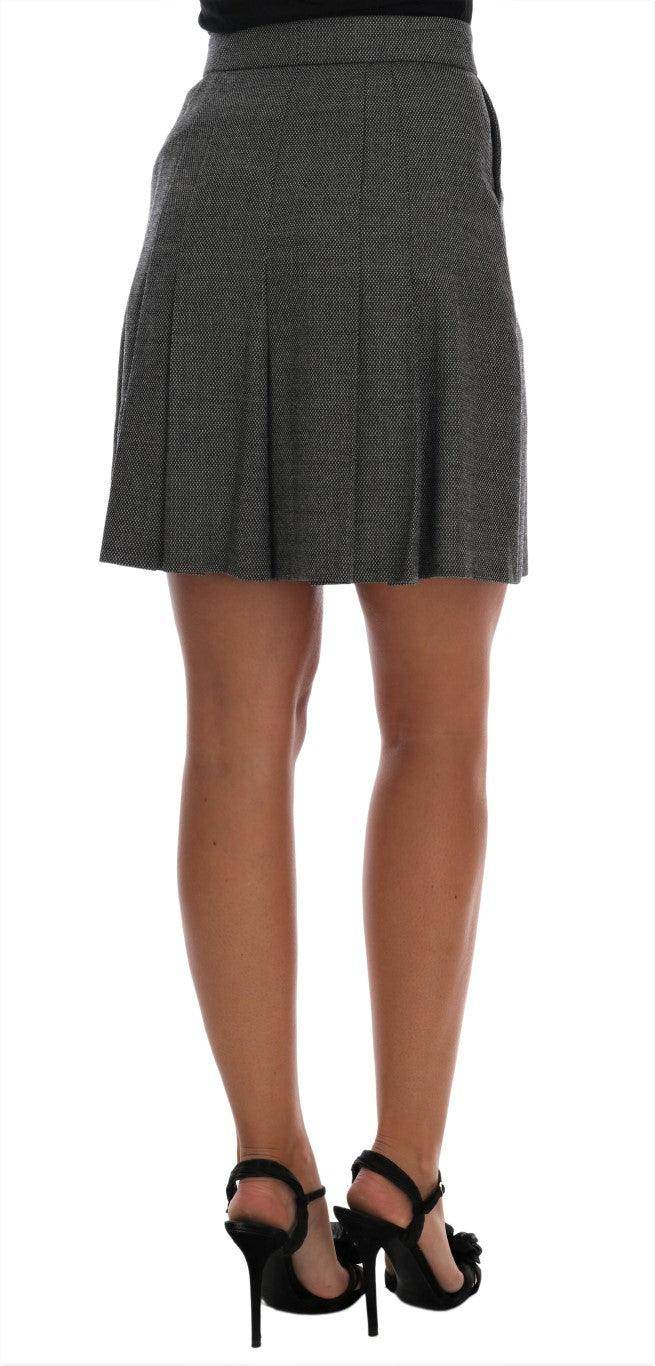 Dolce & Gabbana Chic High Waist Wool Mini Shorts - Hilstor