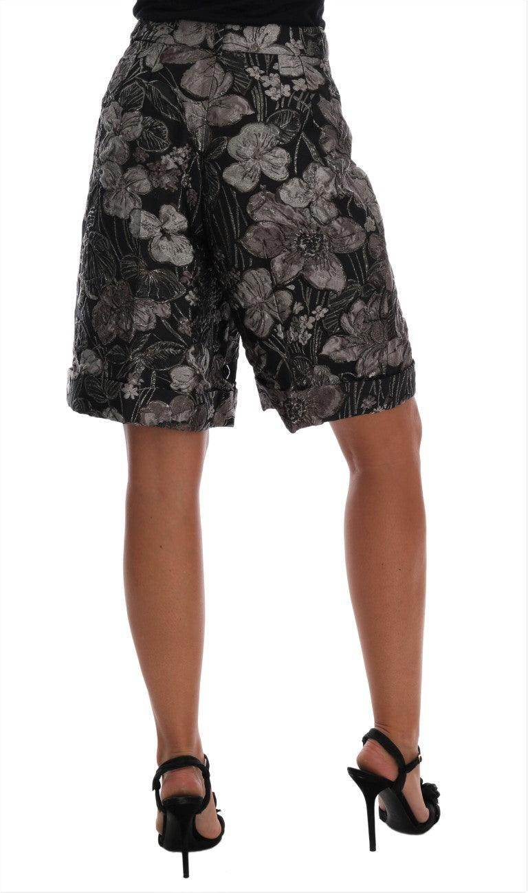Dolce & Gabbana Elegant High-Waist Brocade Shorts - Hilstor