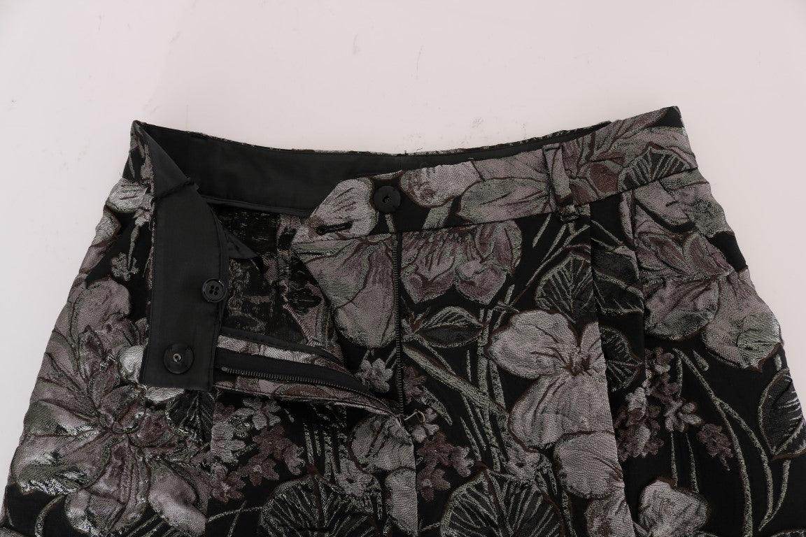 Dolce & Gabbana Elegant High-Waist Brocade Shorts - Hilstor