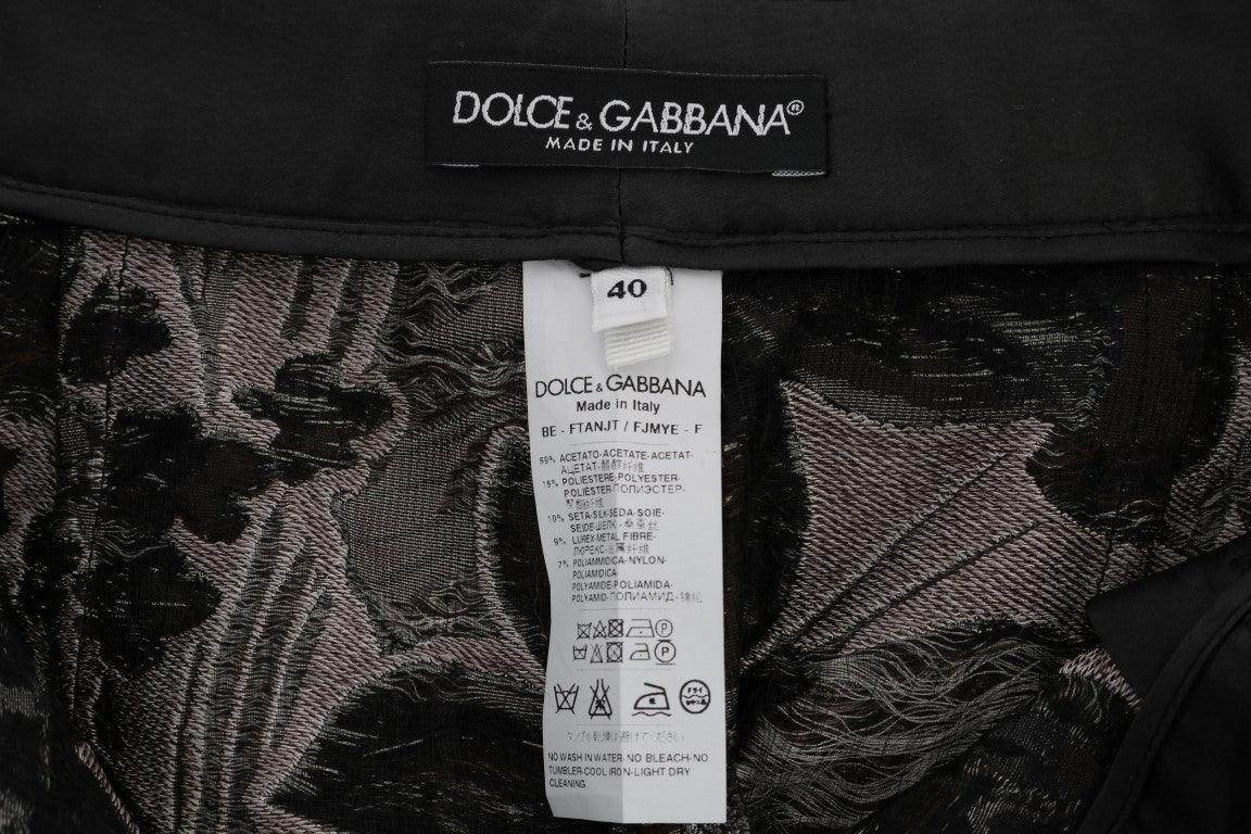 Dolce & Gabbana Elegant High-Waist Brocade Shorts - Hilstor