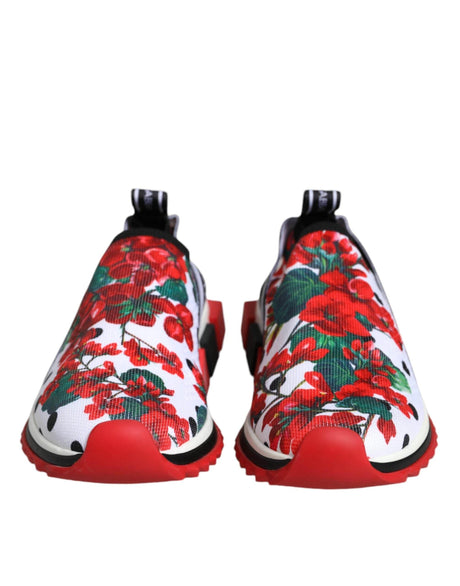 Dolce & Gabbana Multicolor Geranium Sorrento Sneakers Shoes - Hilstor