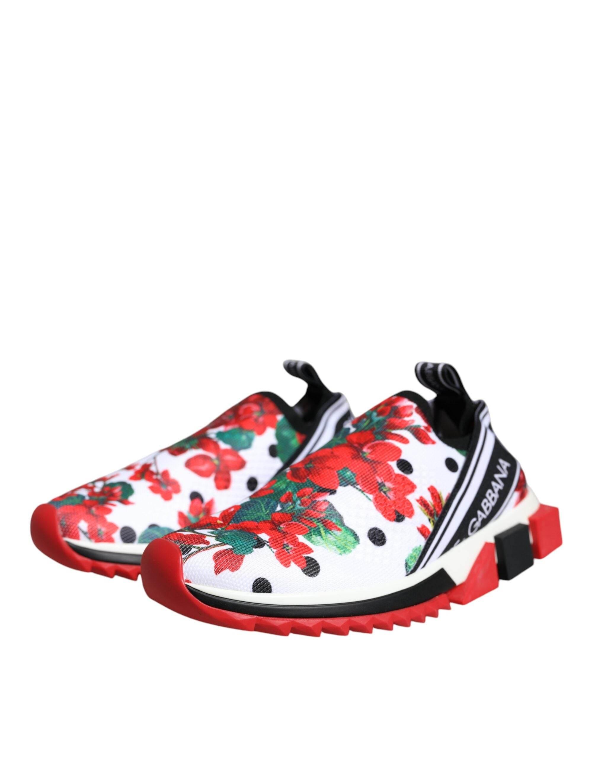 Dolce & Gabbana Multicolor Geranium Sorrento Sneakers Shoes - Hilstor