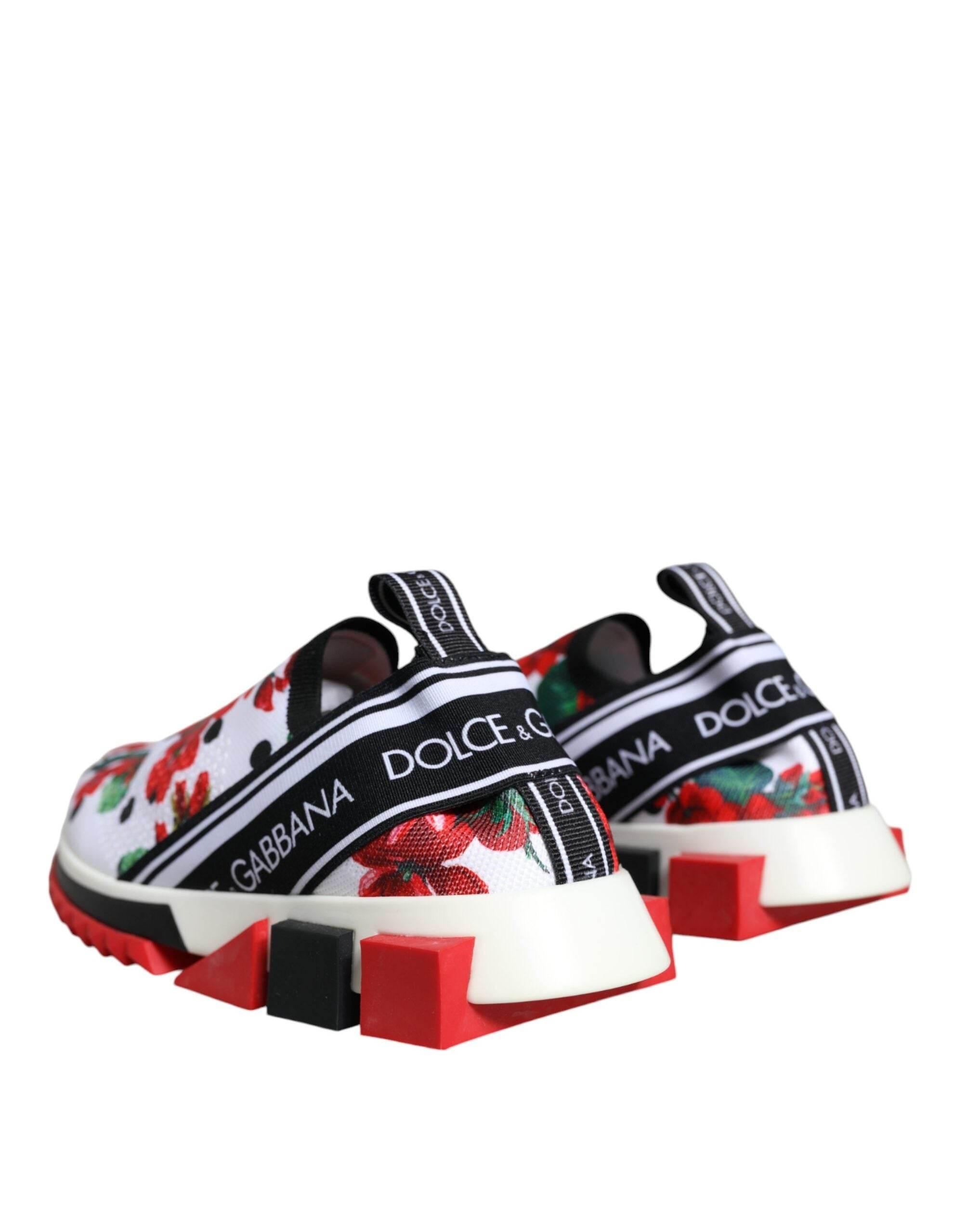 Dolce & Gabbana Multicolor Geranium Sorrento Sneakers Shoes - Hilstor