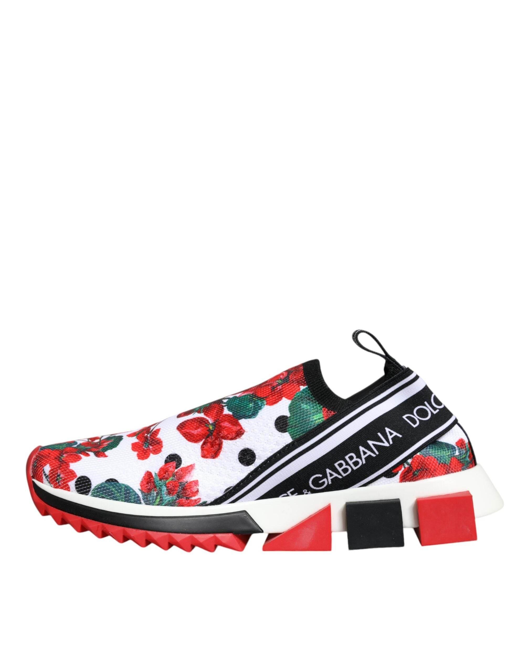 Dolce & Gabbana Multicolor Geranium Sorrento Sneakers Shoes - Hilstor