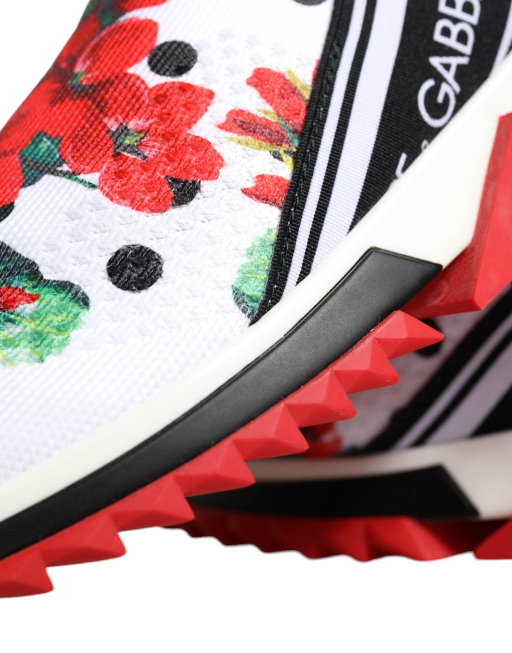 Dolce & Gabbana Multicolor Geranium Sorrento Sneakers Shoes - Hilstor
