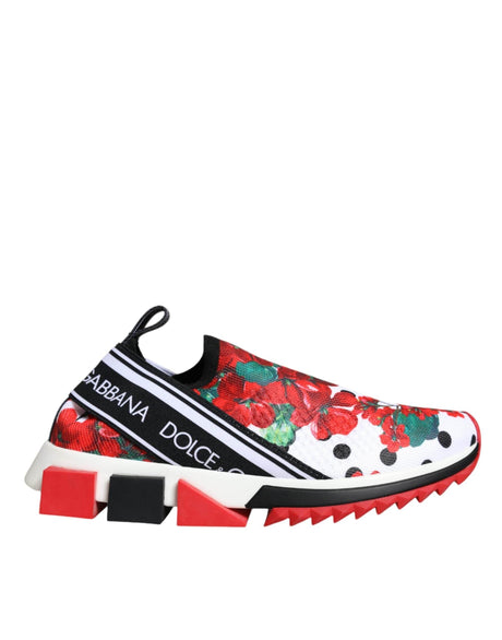 Dolce & Gabbana Multicolor Geranium Sorrento Sneakers Shoes - Hilstor