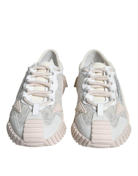 Dolce & Gabbana White Lace NS1 Low Top Sneaker Sports Shoes - Hilstor